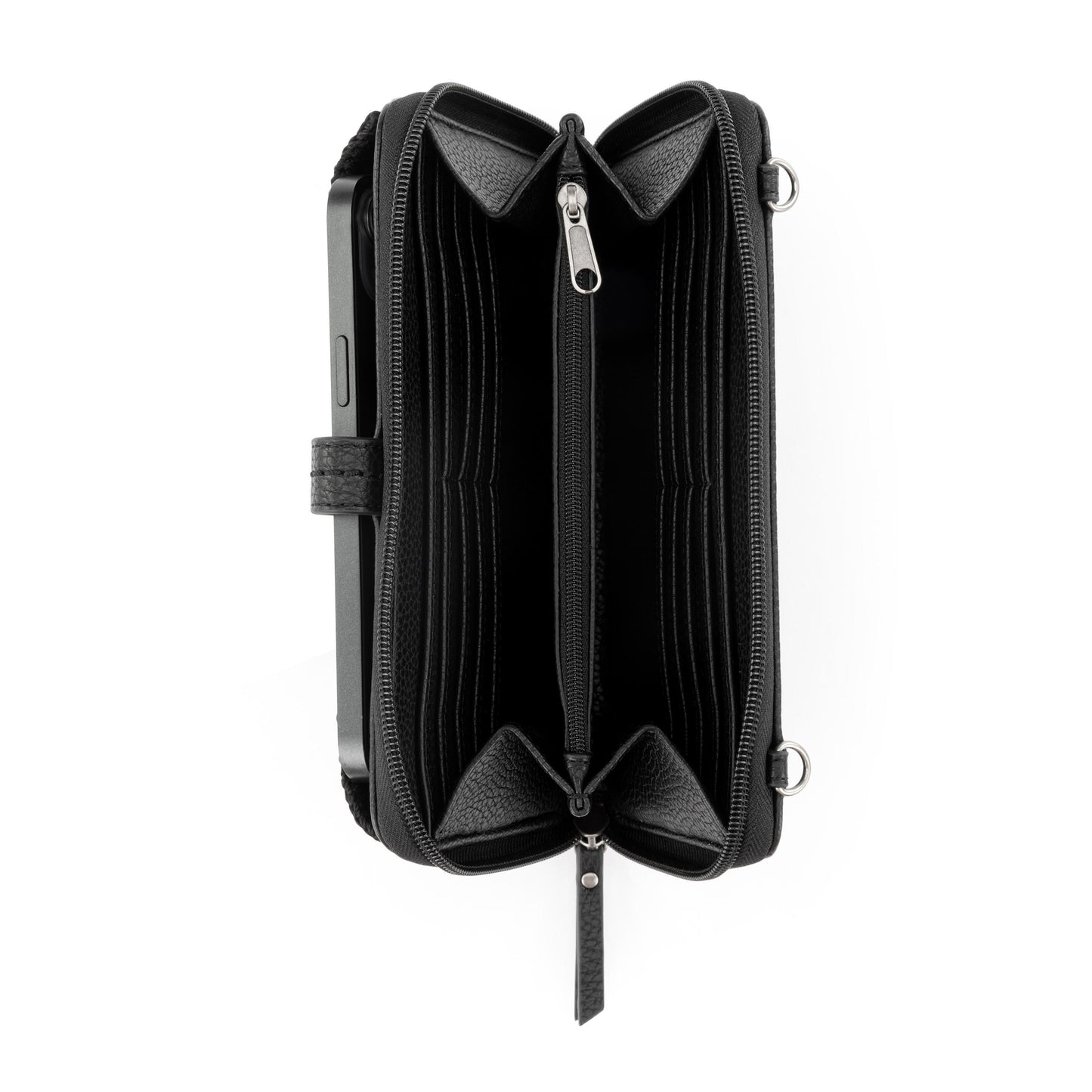 The Sak Iris Large Smartphone Crossbody Leather - |Black Suede Block|