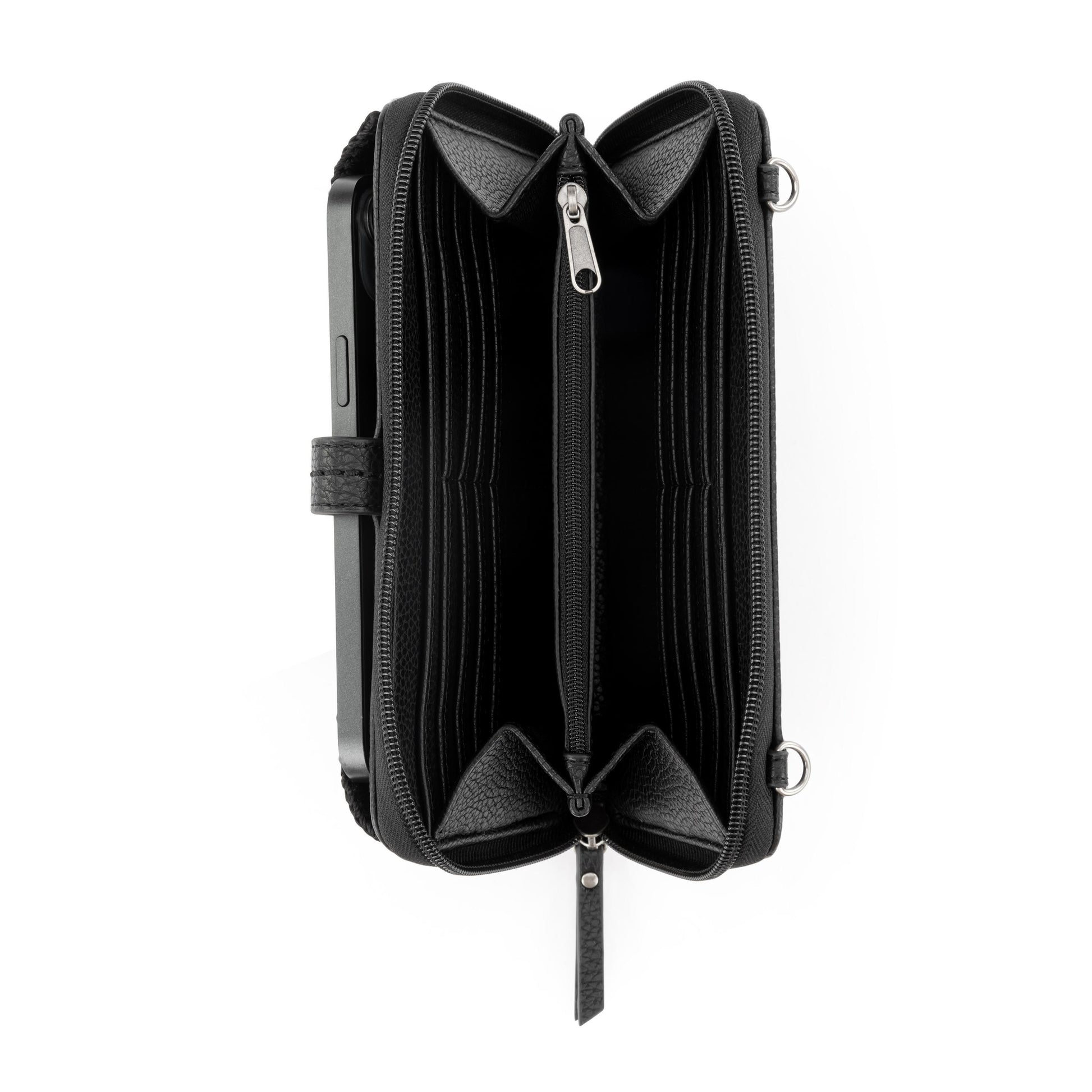 The Sak Iris Large Smartphone Crossbody Leather - |Black Suede Block|