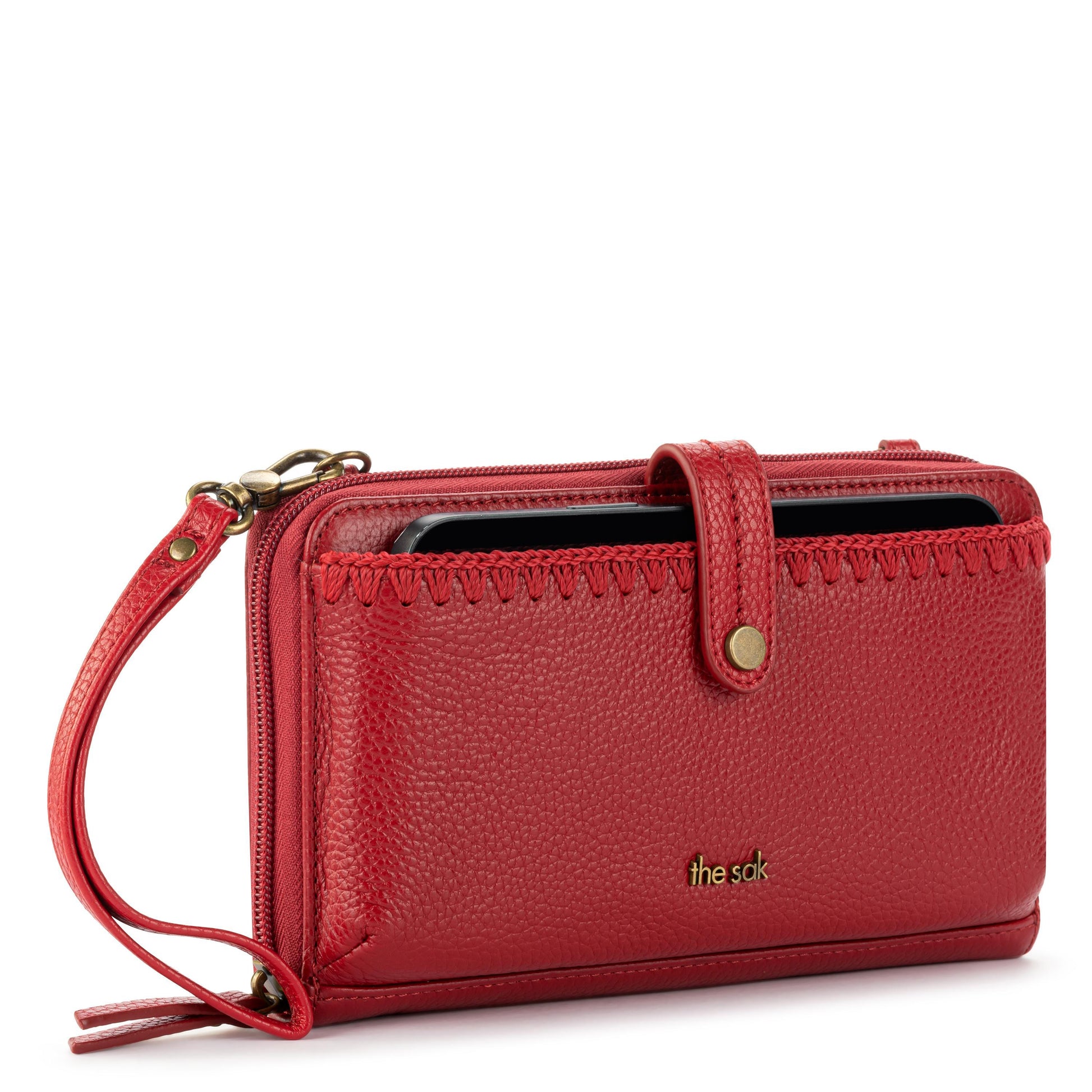 The Sak Iris Large Smartphone Crossbody Leather - |Scarlet|