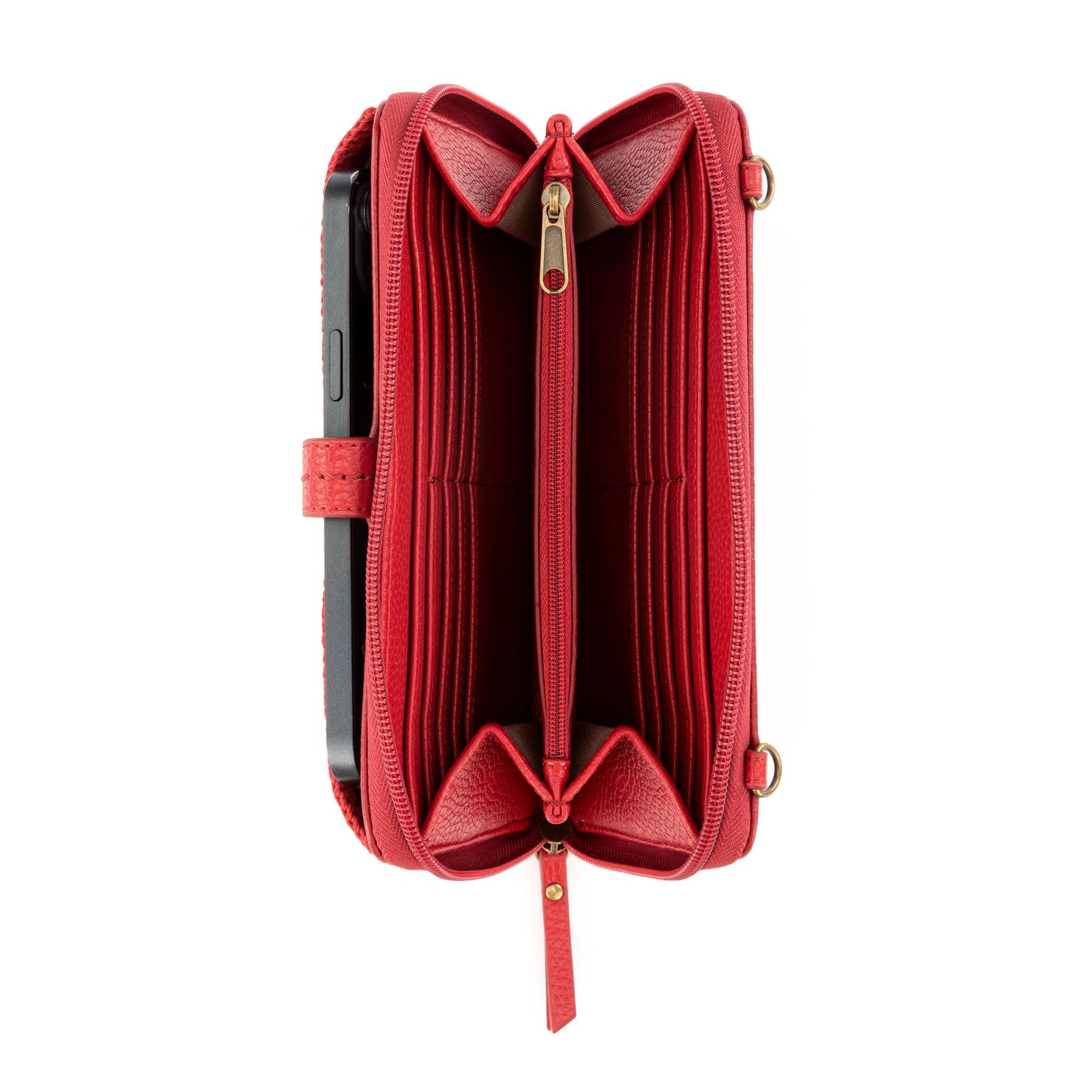 The Sak Iris Large Smartphone Crossbody Leather - |Scarlet|