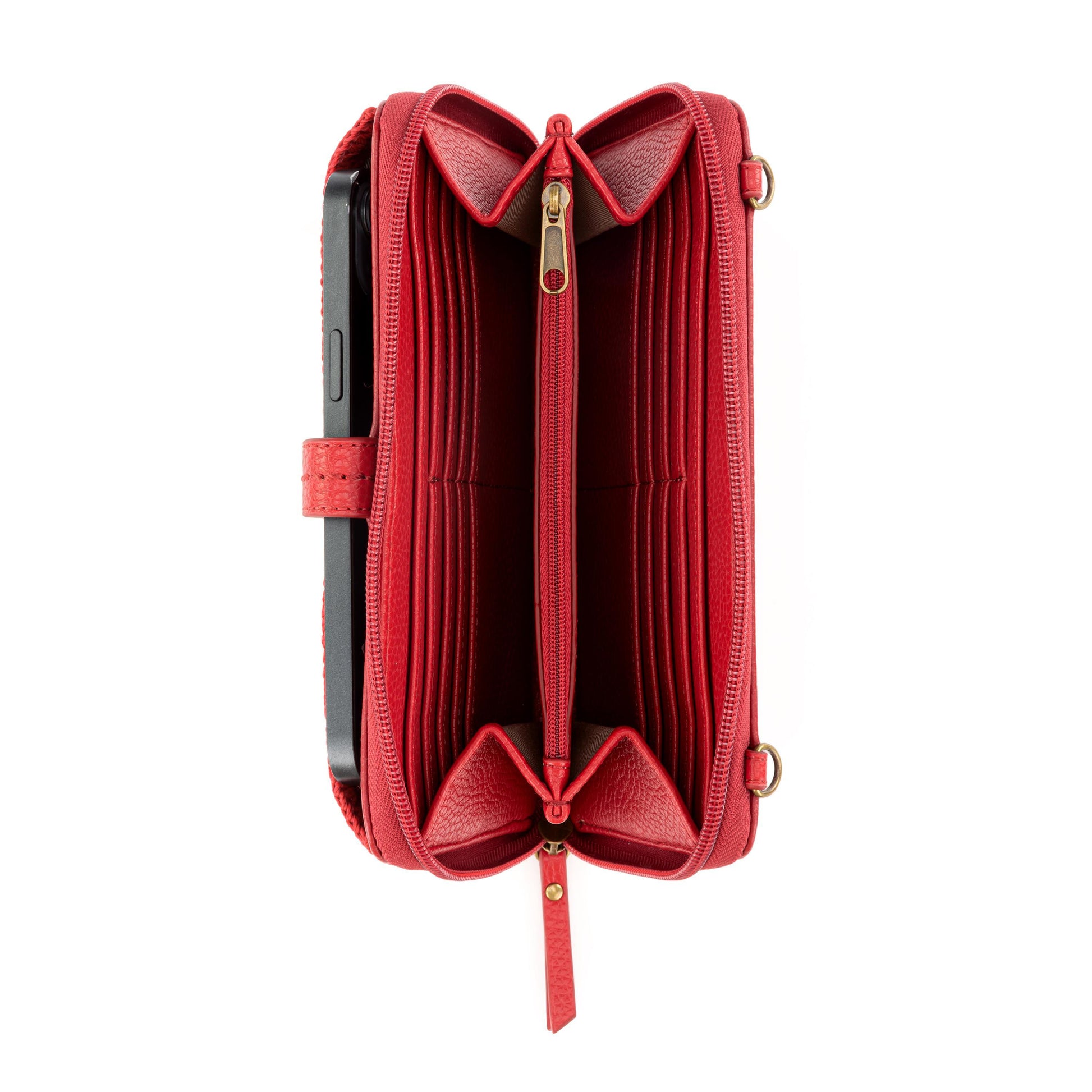 The Sak Iris Large Smartphone Crossbody Leather - |Scarlet|