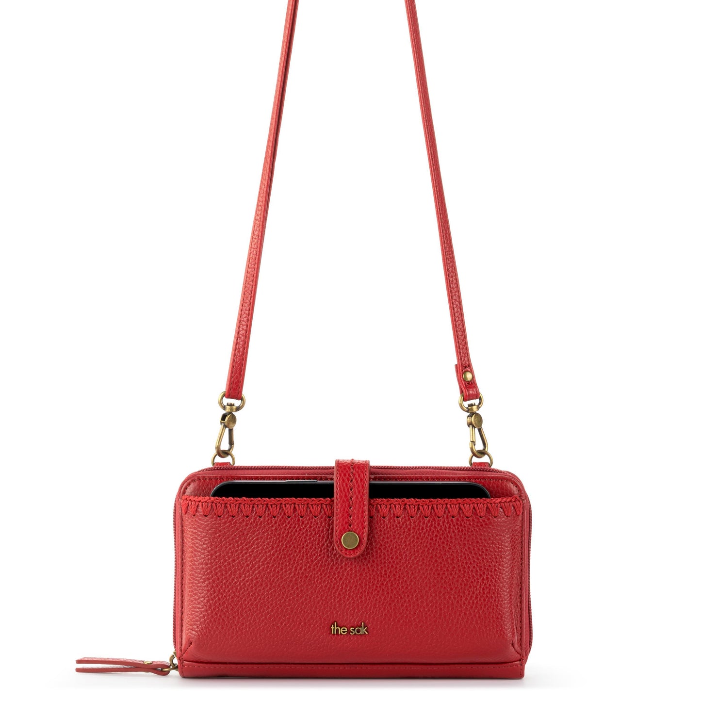 The Sak Iris Large Smartphone Crossbody Leather - |Scarlet|