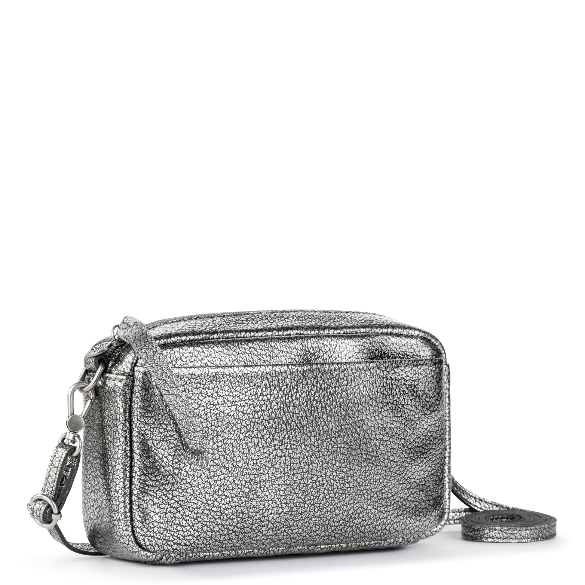 The Sak Cora Smartphone Crossbody Leather - |Dark Silver|