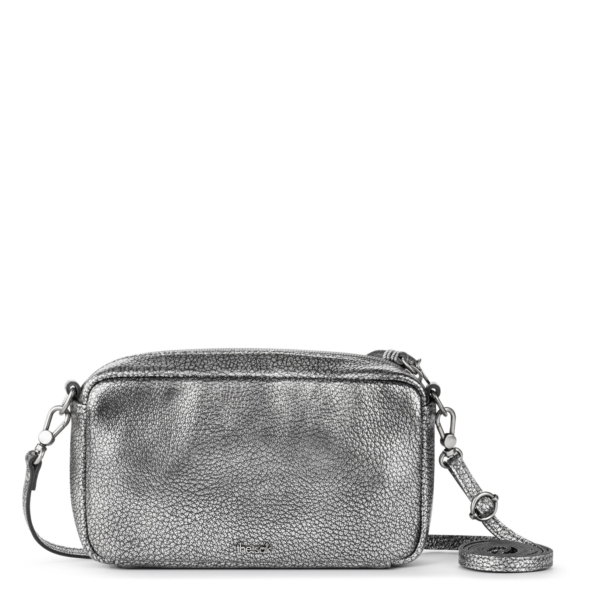 The Sak Cora Smartphone Crossbody Leather - |Dark Silver|