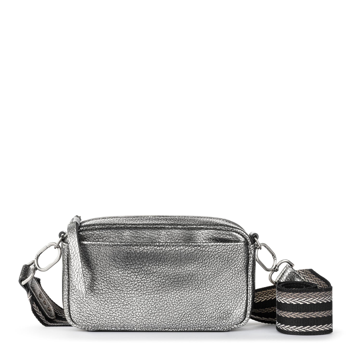 The Sak Cora Smartphone Crossbody Leather - |Dark Silver|