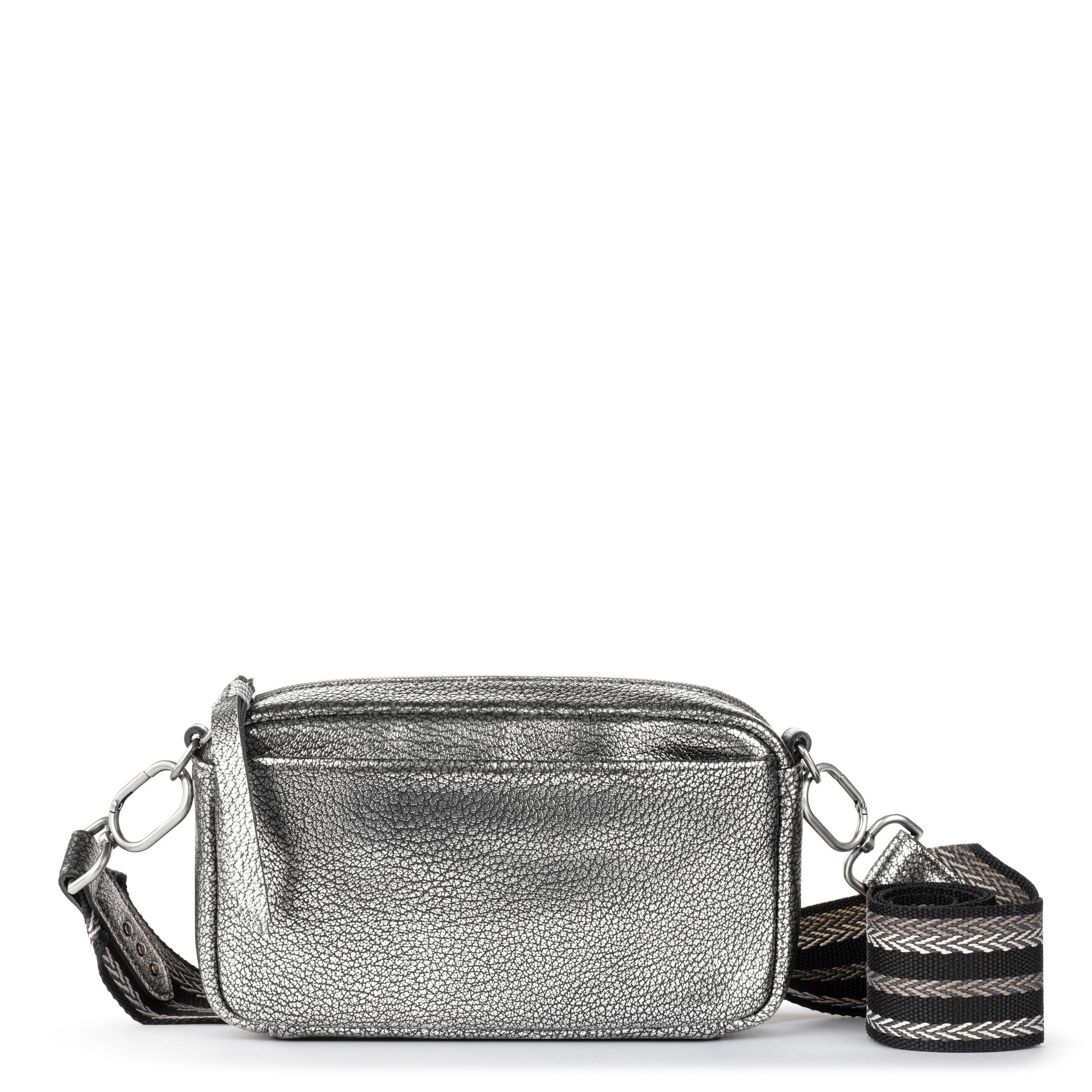 The Sak Cora Smartphone Crossbody Leather - |Dark Silver|