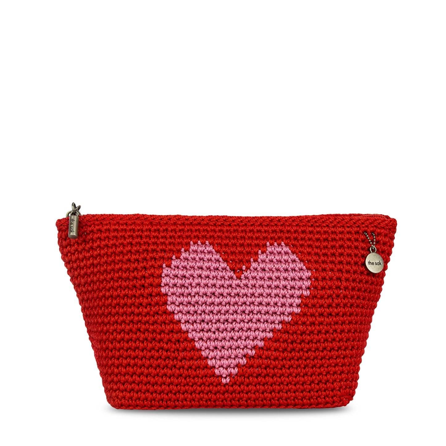 The Sak Essential Medium Pouch Crochet - |Scarlet Heart|