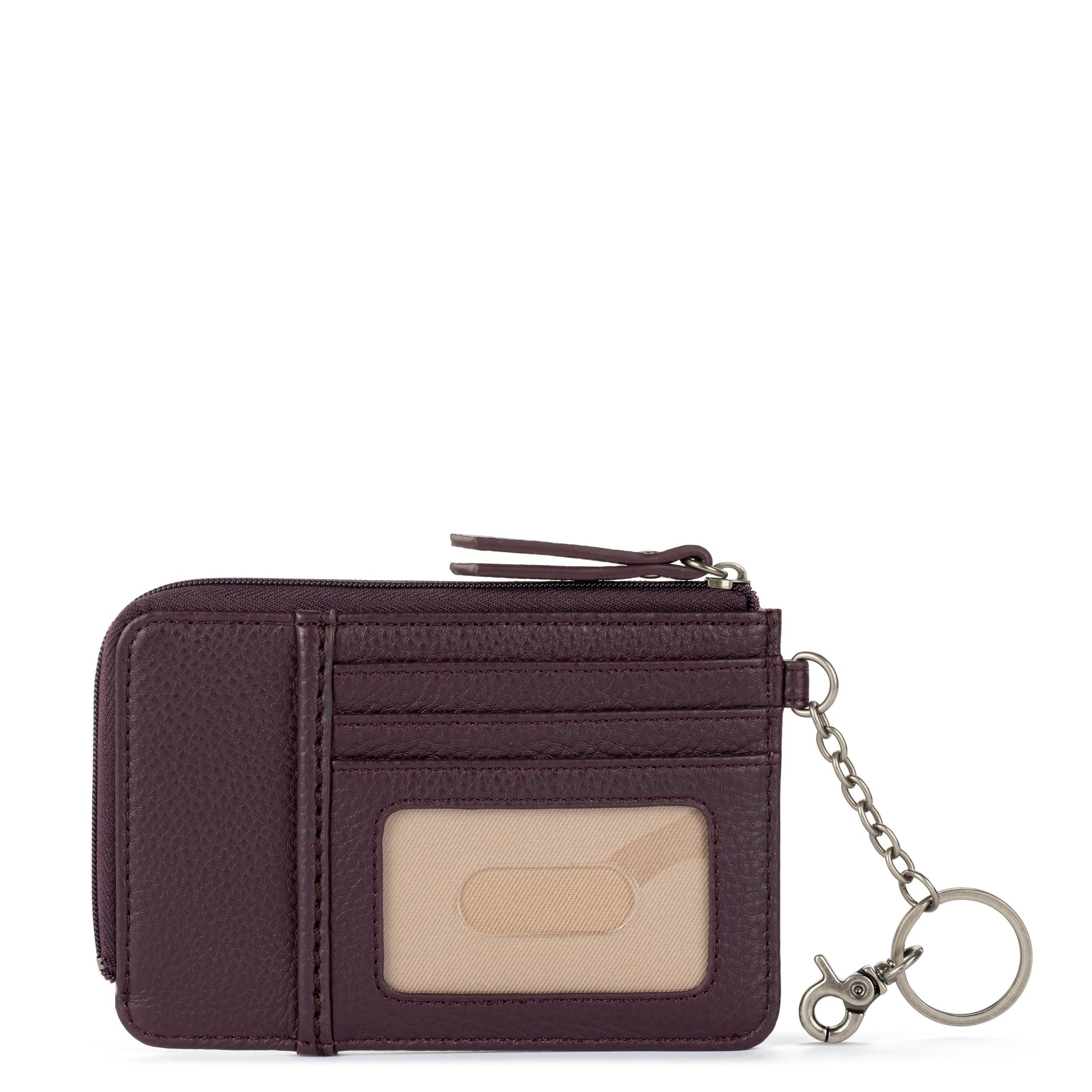 The Sak Iris Card Wallet Leather - |Aubergine|