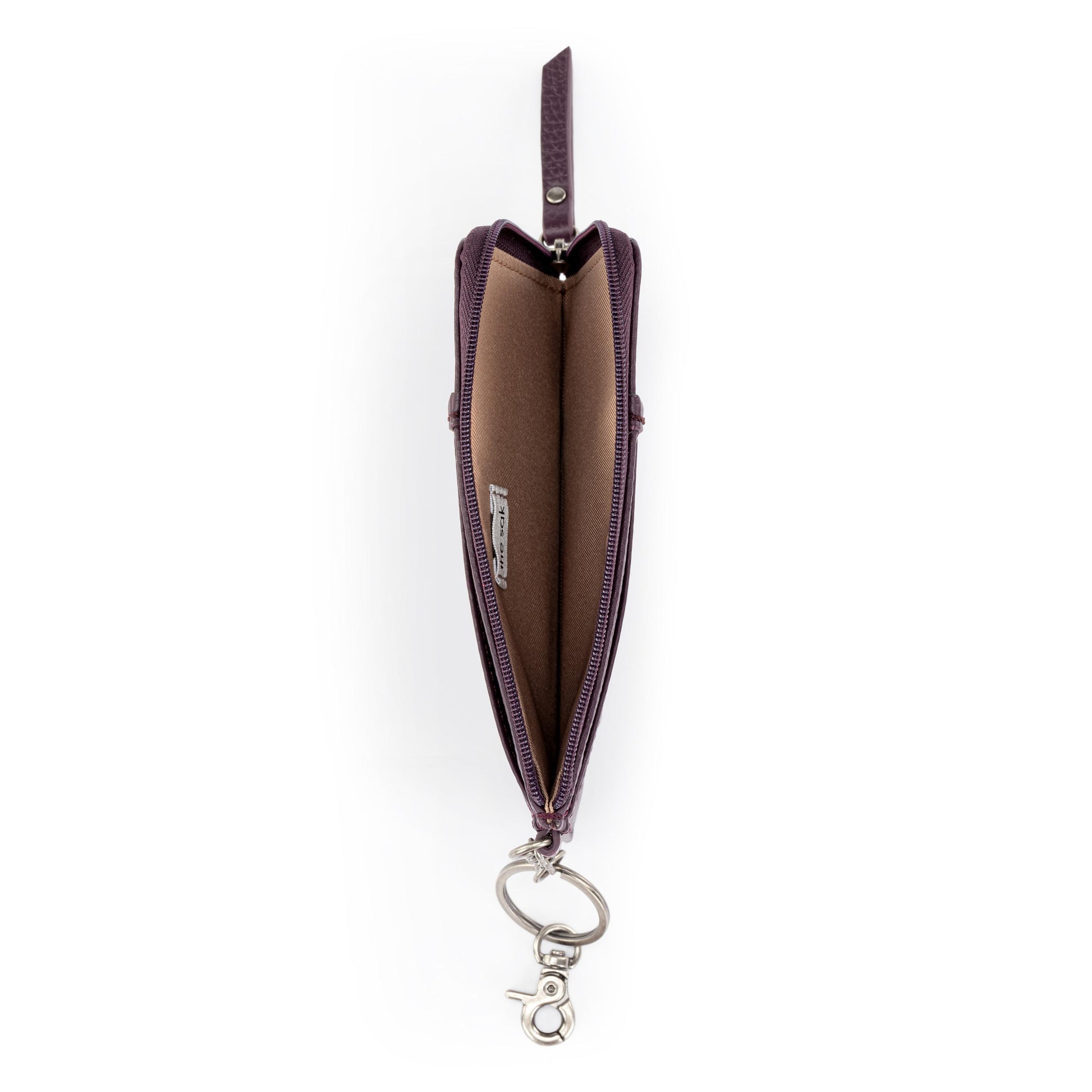 The Sak Iris Card Wallet Leather - |Aubergine|