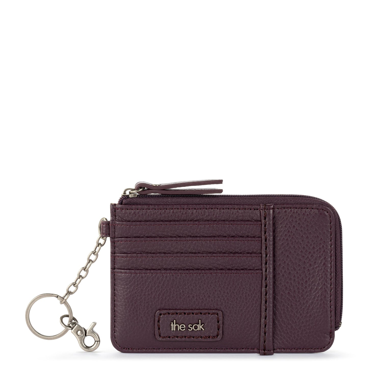The Sak Iris Card Wallet Leather - |Aubergine|