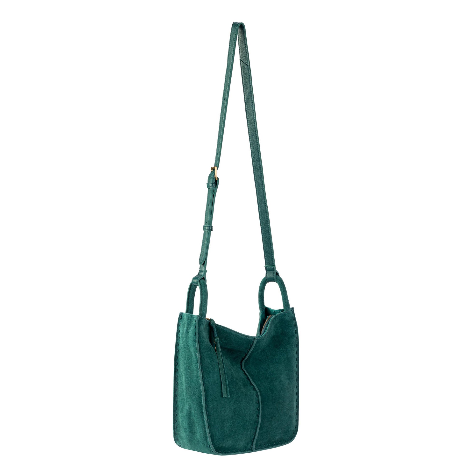 The Sak Los Feliz Slouchy Crossbody Leather - |Pine Suede|