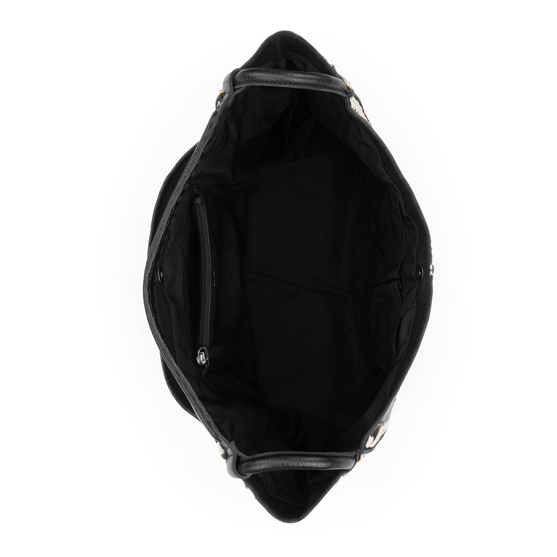 The Sak Los Feliz Slouchy Large Tote Leather - |Black Neutral Seminyak|