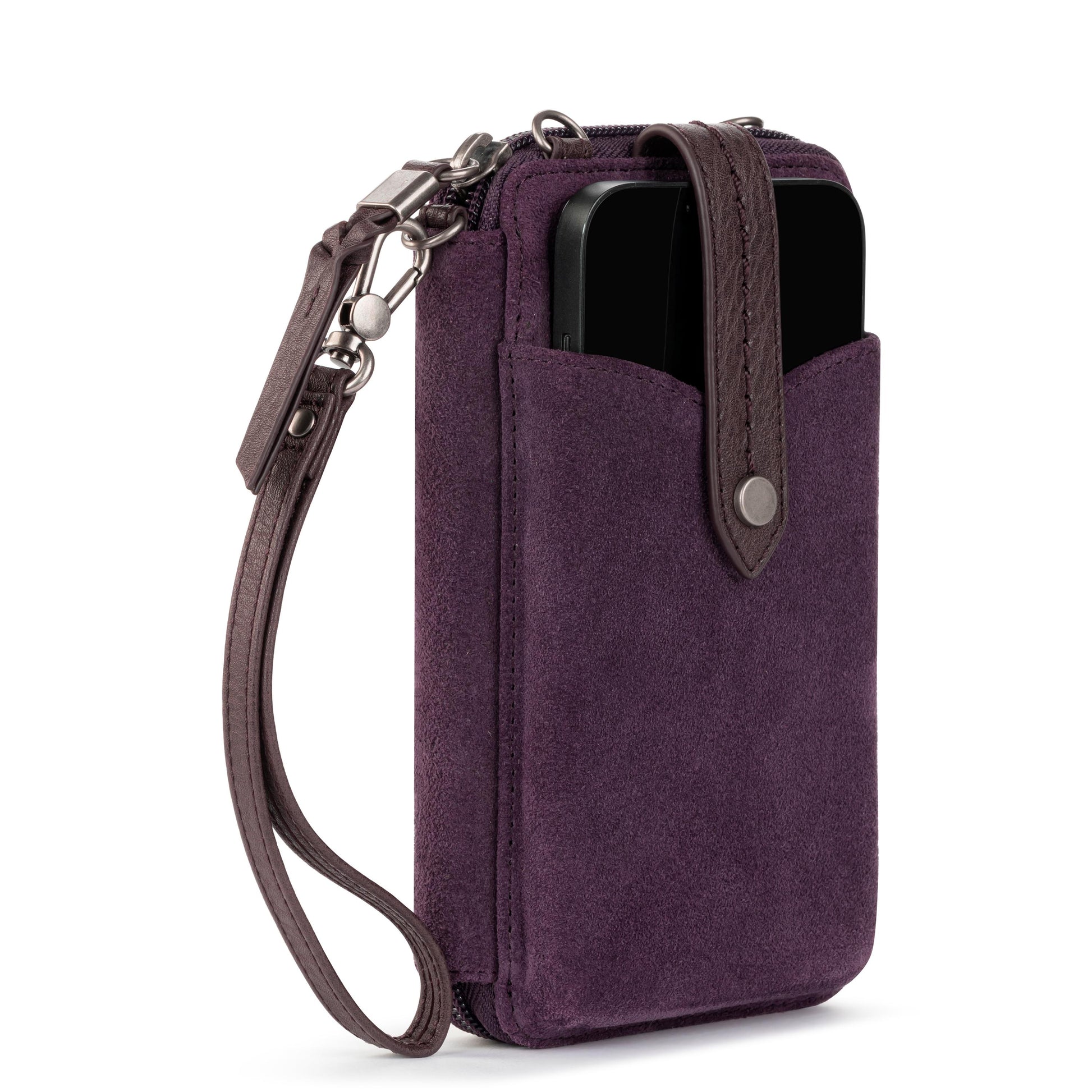The Sak Silverlake Smartphone Crossbody Leather - |Aubergine Suede|