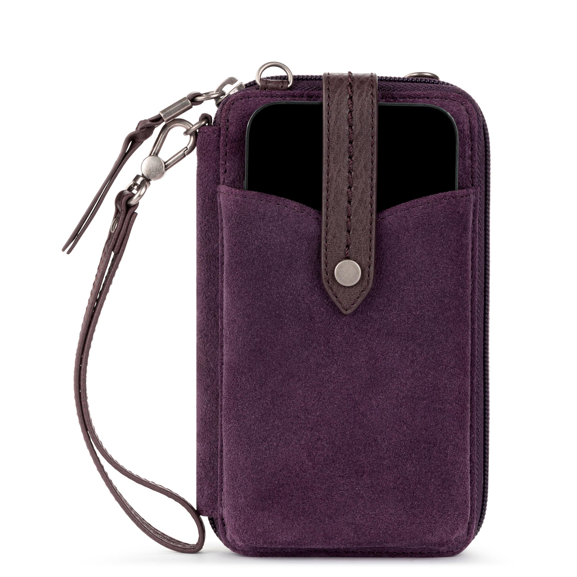 The Sak Silverlake Smartphone Crossbody Leather - |Aubergine Suede|