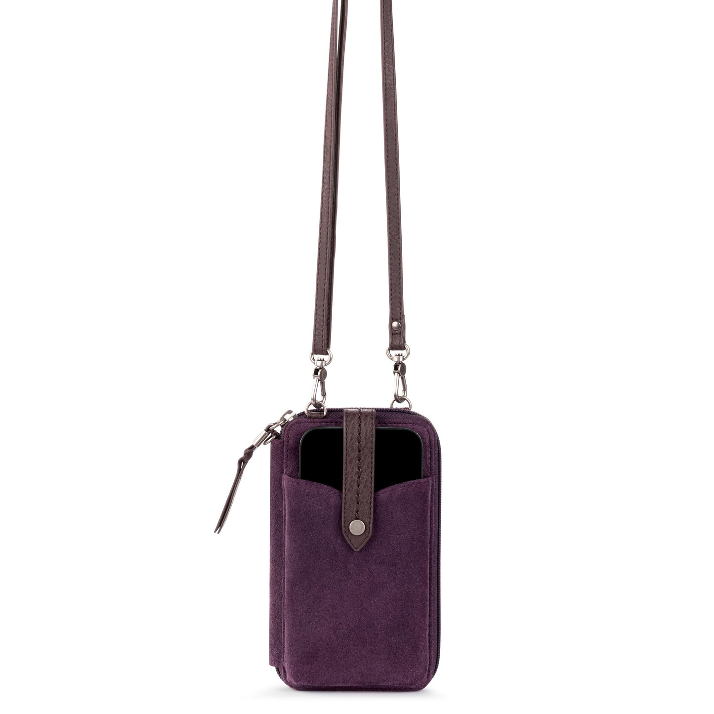The Sak Silverlake Smartphone Crossbody Leather - |Aubergine Suede|