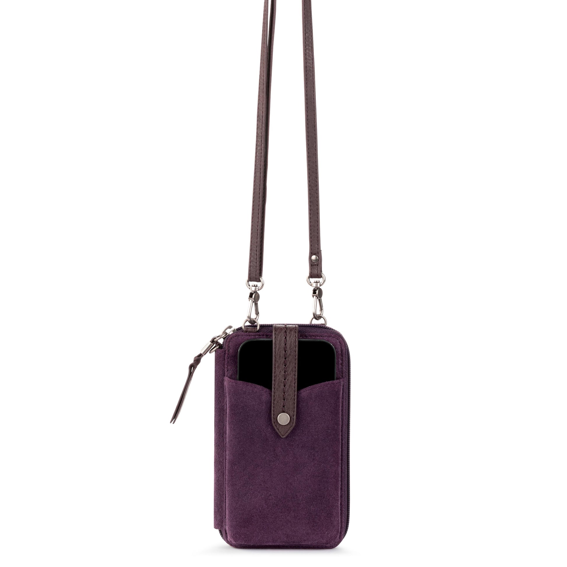 The Sak Silverlake Smartphone Crossbody Leather - |Aubergine Suede|