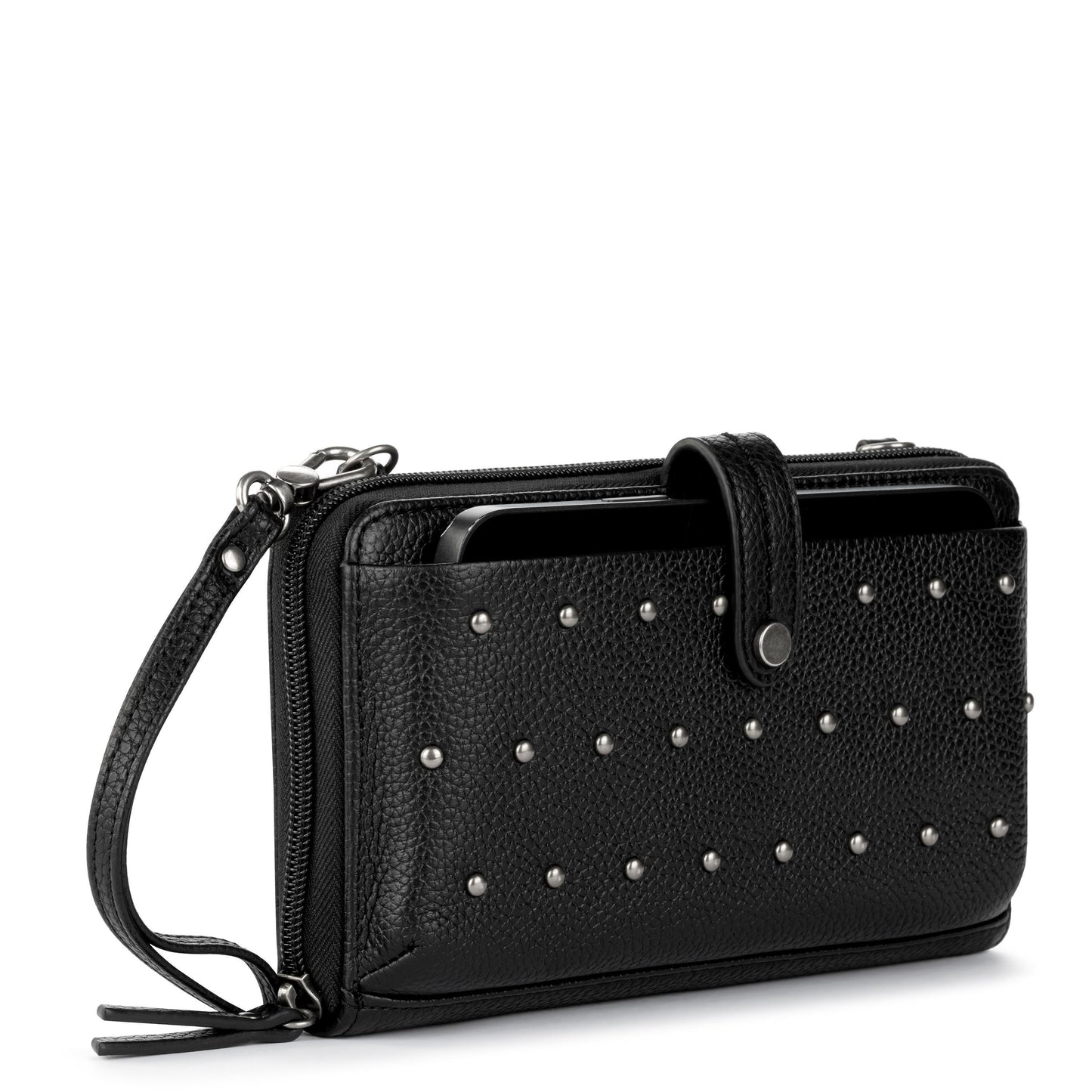 The Sak Iris Large Smartphone Crossbody Leather - |Black Stud|