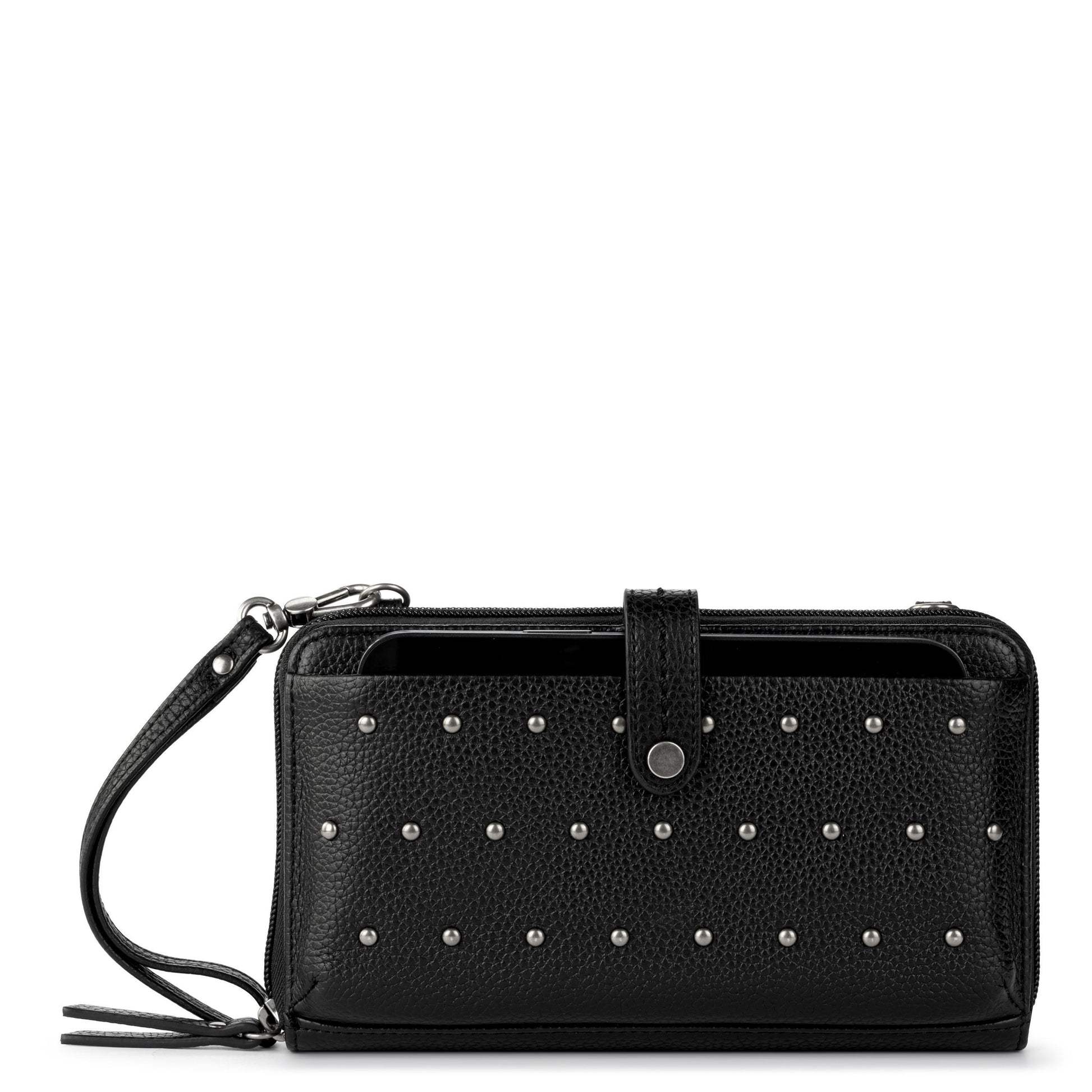 The Sak Iris Large Smartphone Crossbody Leather - |Black Stud|