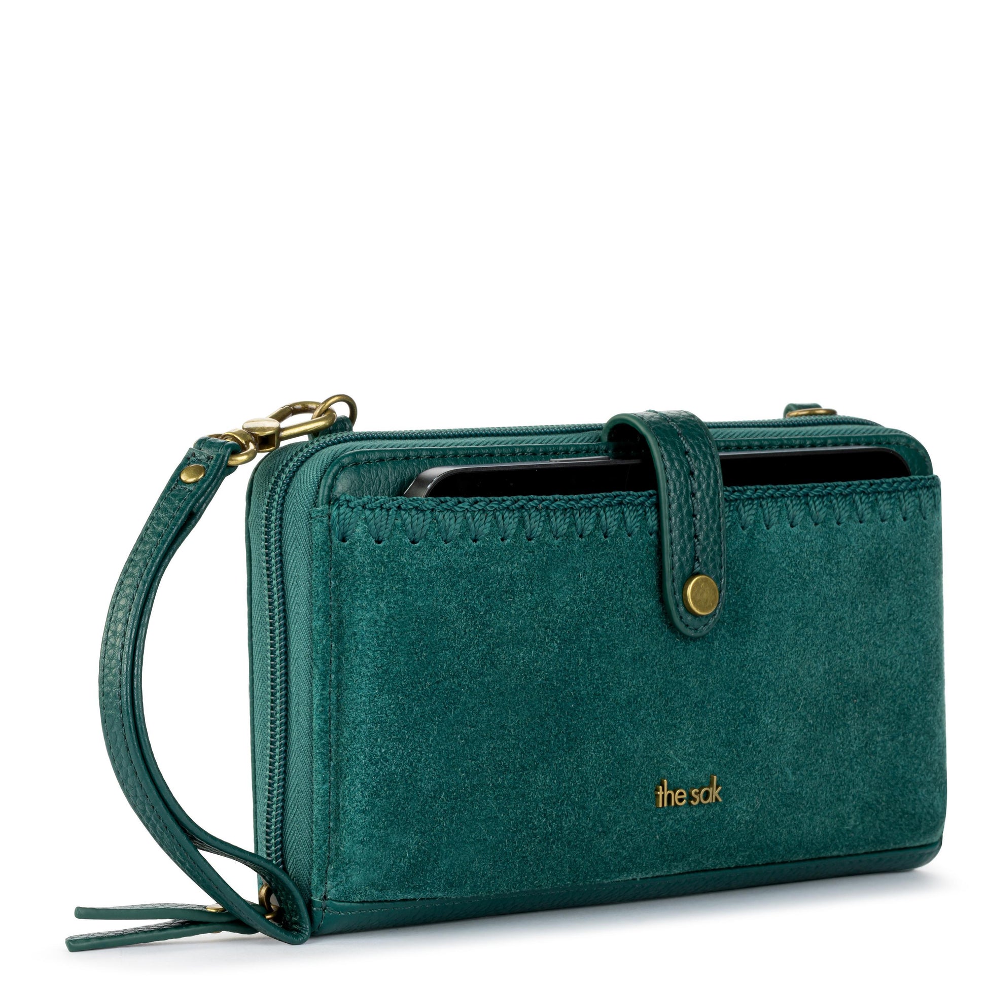 The Sak Iris Large Smartphone Crossbody Leather - |Pine Suede|