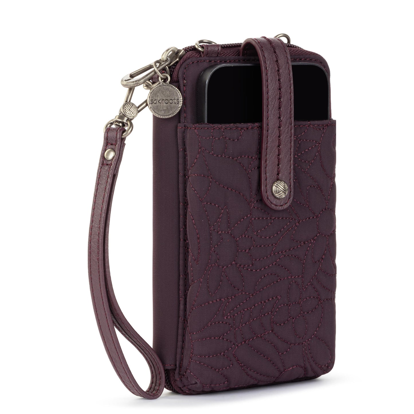 Sakroots Salinas Smartphone Crossbody EcoTwill - |Aubergine Spirit Desert Quilted|