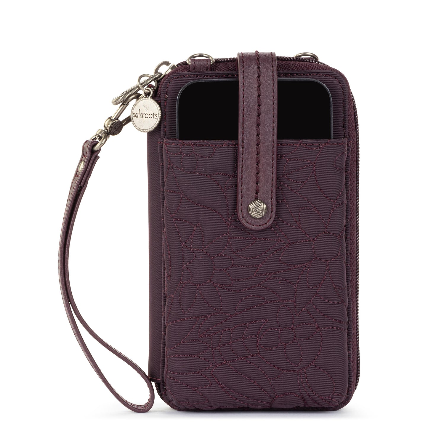 Sakroots Salinas Smartphone Crossbody EcoTwill - |Aubergine Spirit Desert Quilted|