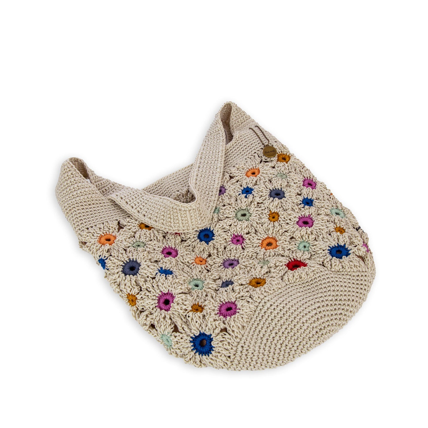 The Sak 120 Hobo Crochet - |Natural Multi Flower|