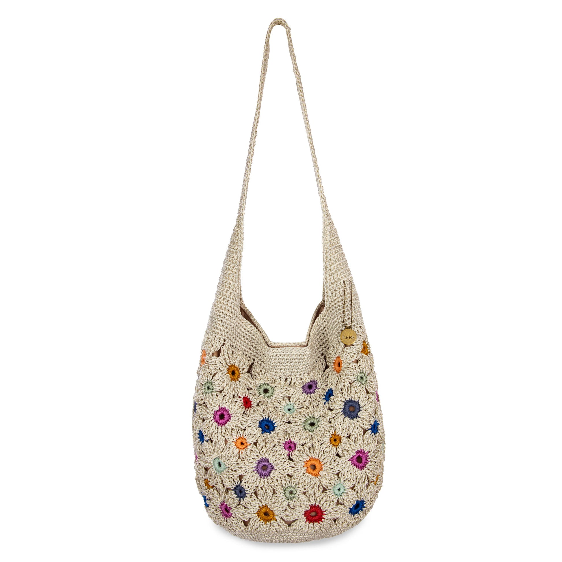 The Sak 120 Hobo Crochet - |Natural Multi Flower|