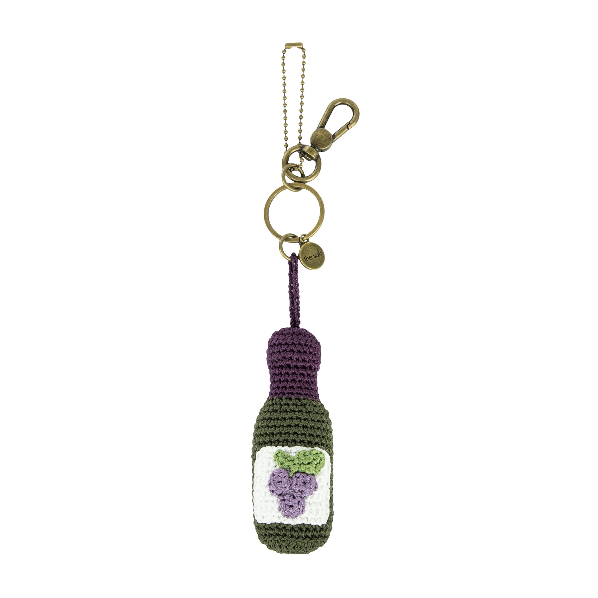 The Sak Yarnicharmz Food Dangle Crochet - |Wine Bottle|