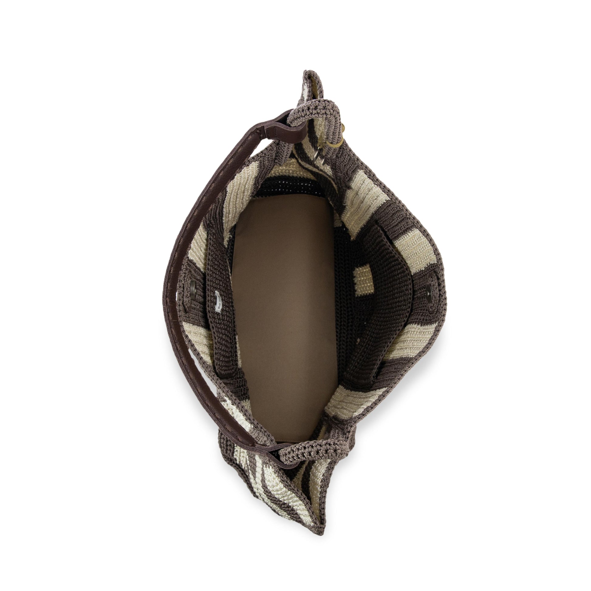 The Sak Los Feliz Slouchy Large Tote Crochet - |Mushroom Stripe|