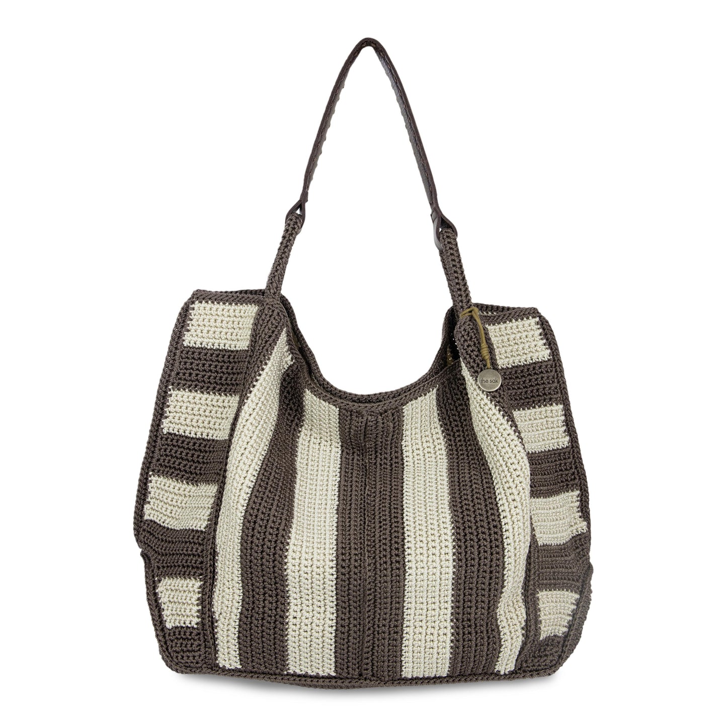 The Sak Los Feliz Slouchy Large Tote Crochet - |Mushroom Stripe|
