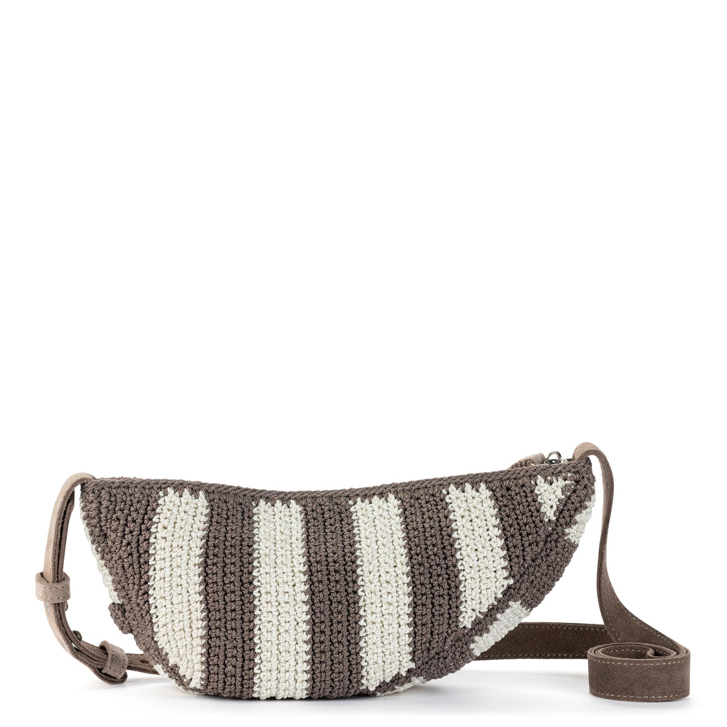 The Sak Tess Sling Bag Crochet - |Mushroom Stripe|