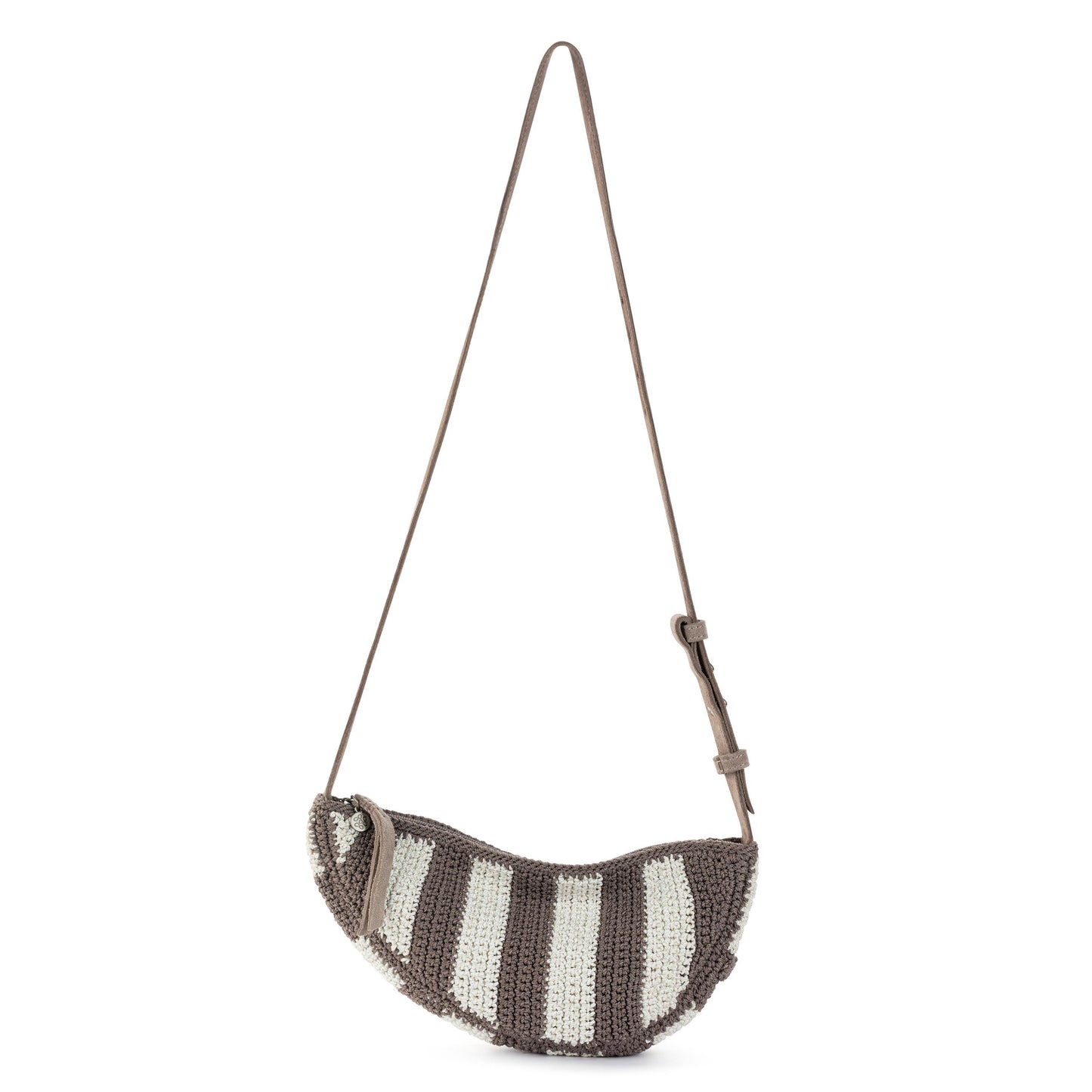 The Sak Tess Sling Bag Crochet - |Mushroom Stripe|