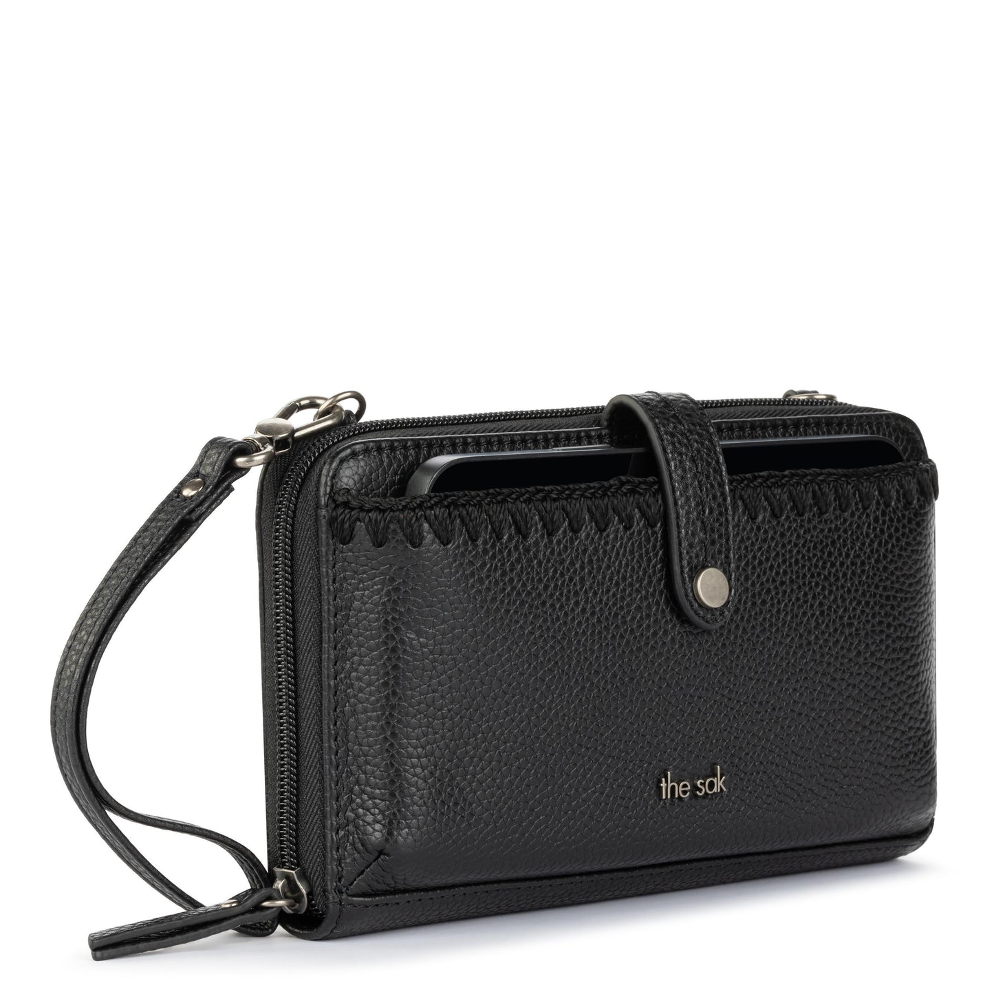The Sak Iris Large Smartphone Crossbody Leather - |Black|