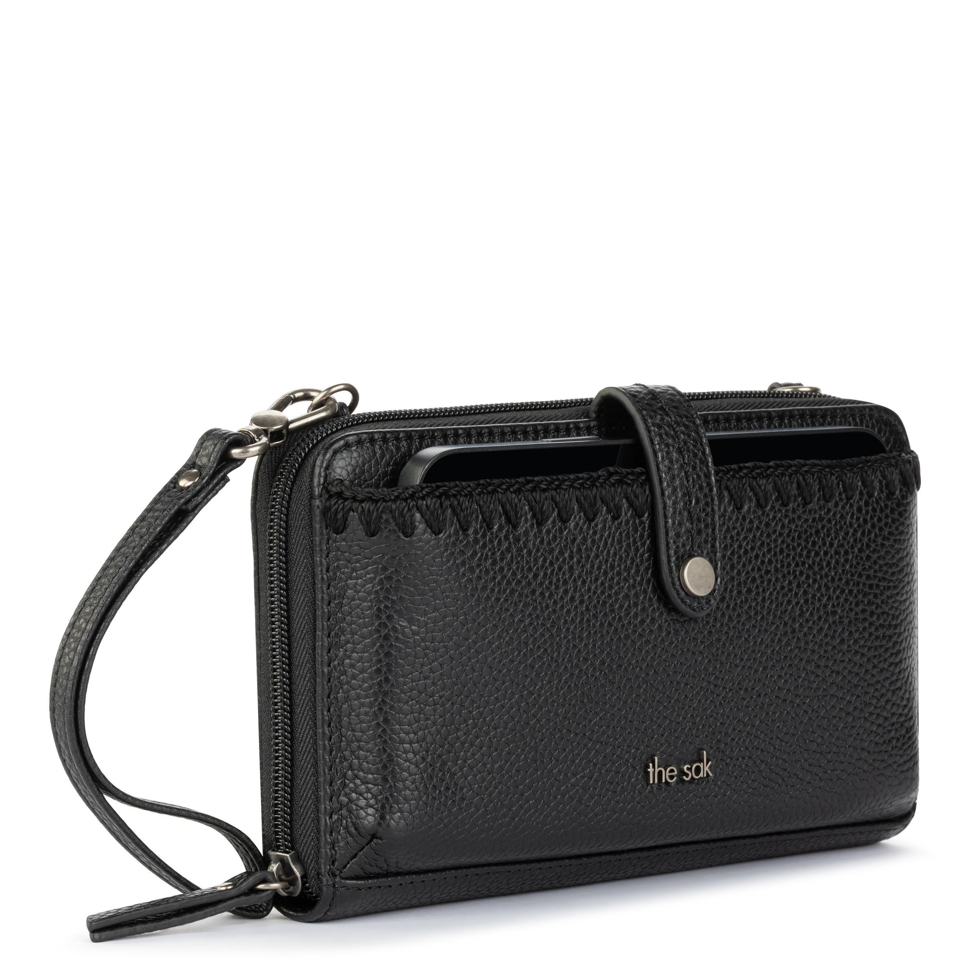 The Sak Iris Large Smartphone Crossbody Leather - |Black|
