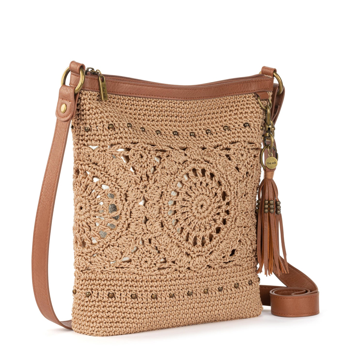 The Sak Lucia Crochet Crossbody -|Bamboo Medallion|