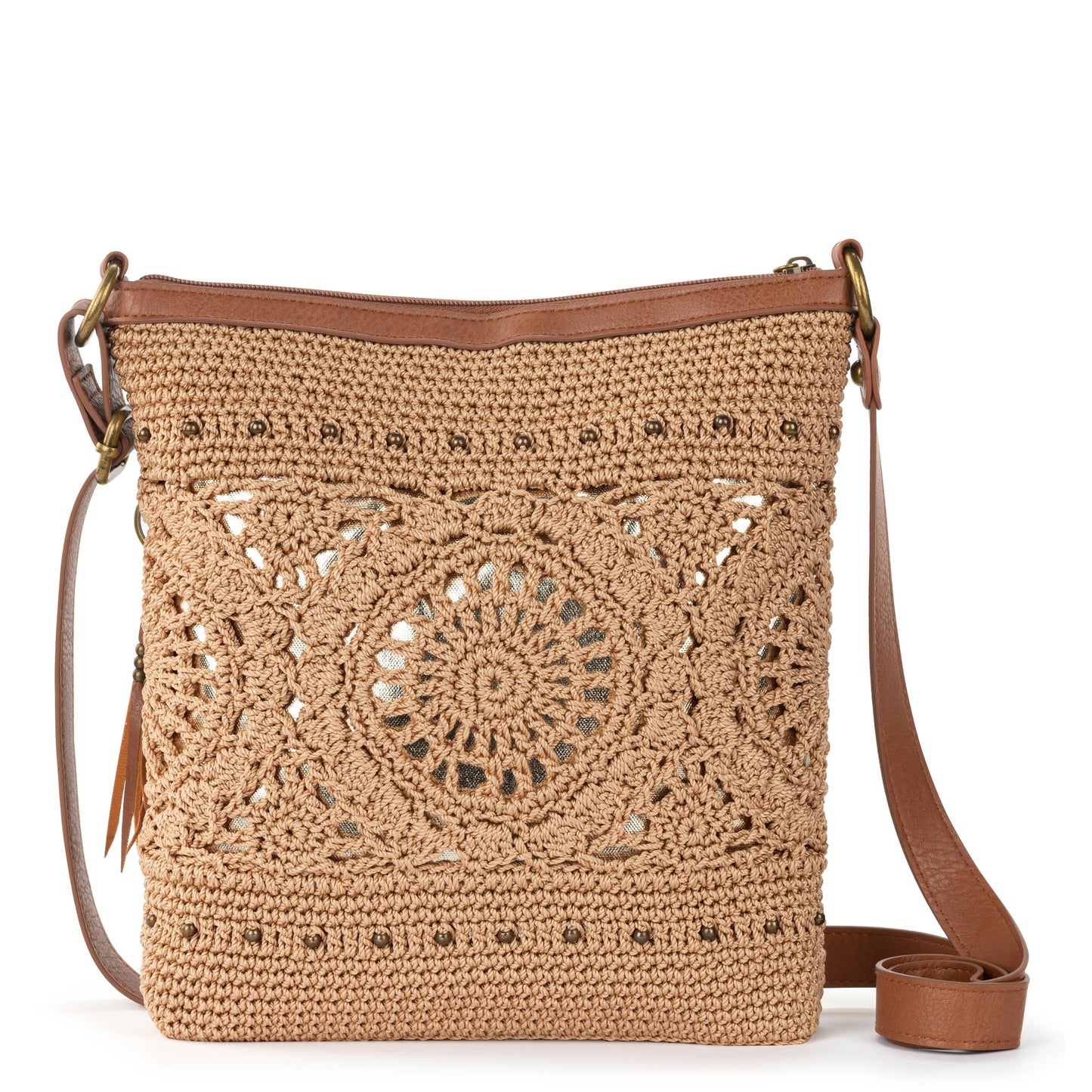 The Sak Lucia Crochet Crossbody -|Bamboo Medallion|
