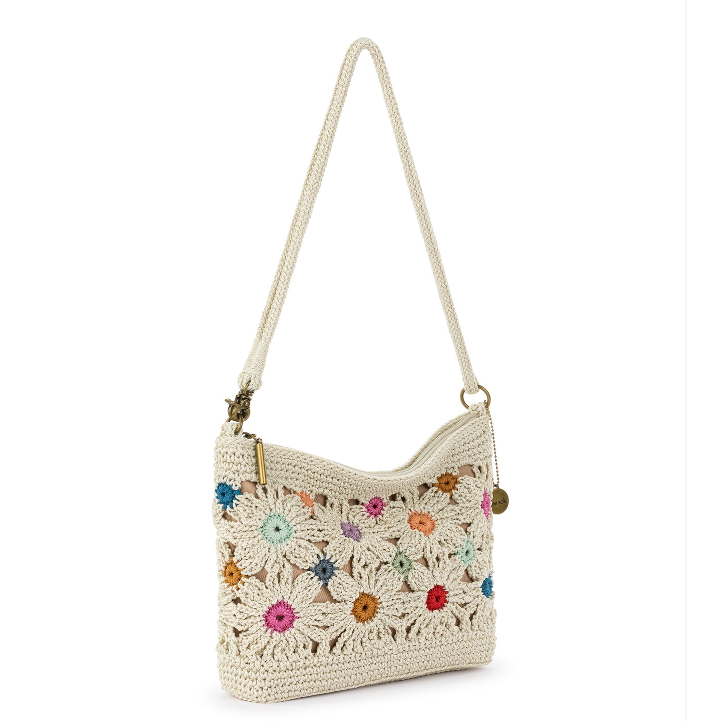 The Sak Lumi Crossbody Crochet - |Natural Multi Flowers|
