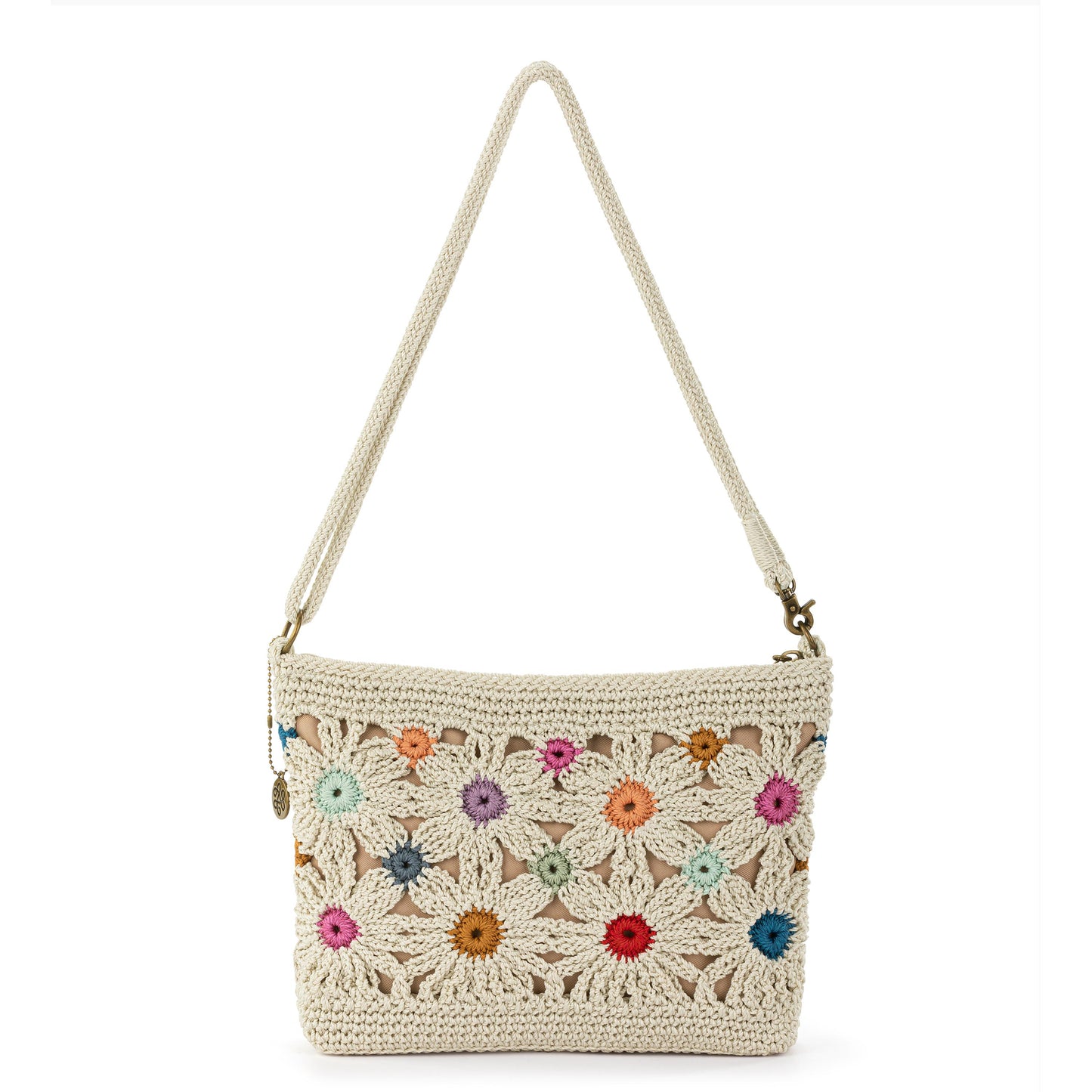 The Sak Lumi Crossbody Crochet - |Natural Multi Flowers|