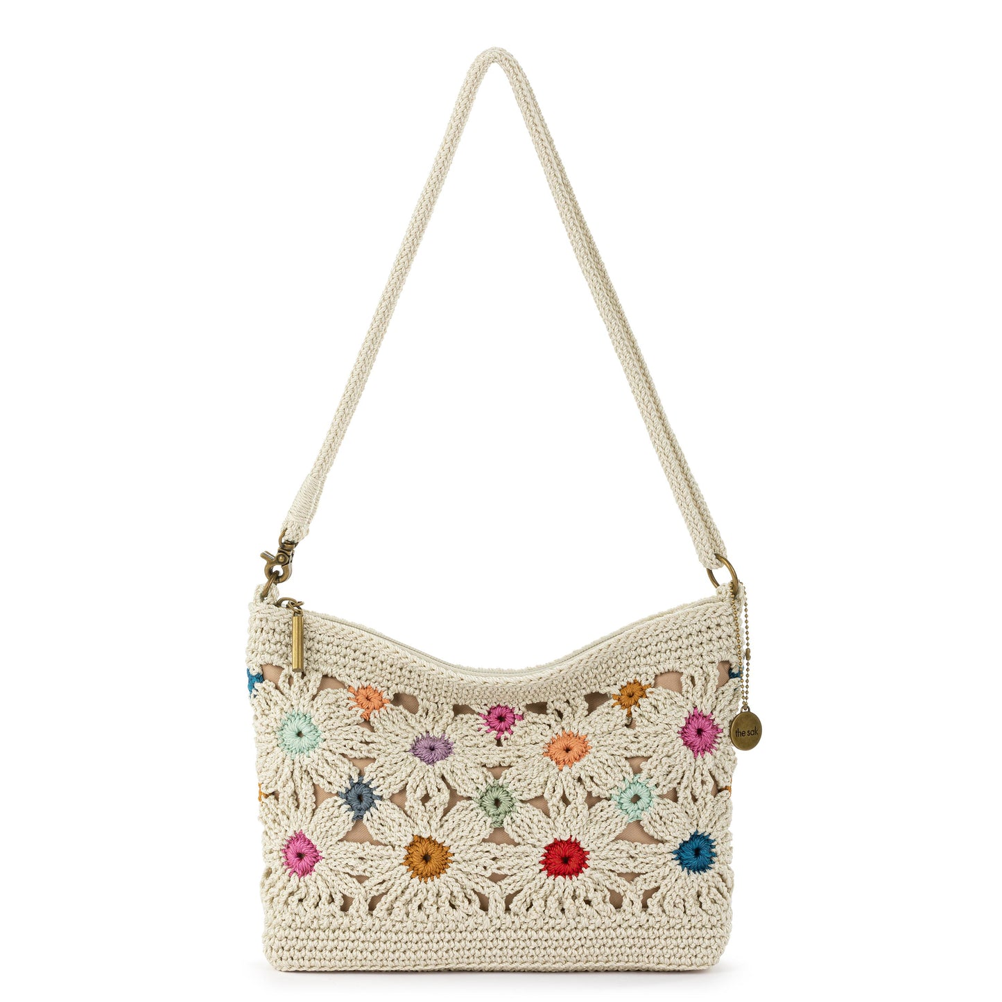 The Sak Lumi Crossbody Crochet - |Natural Multi Flowers|