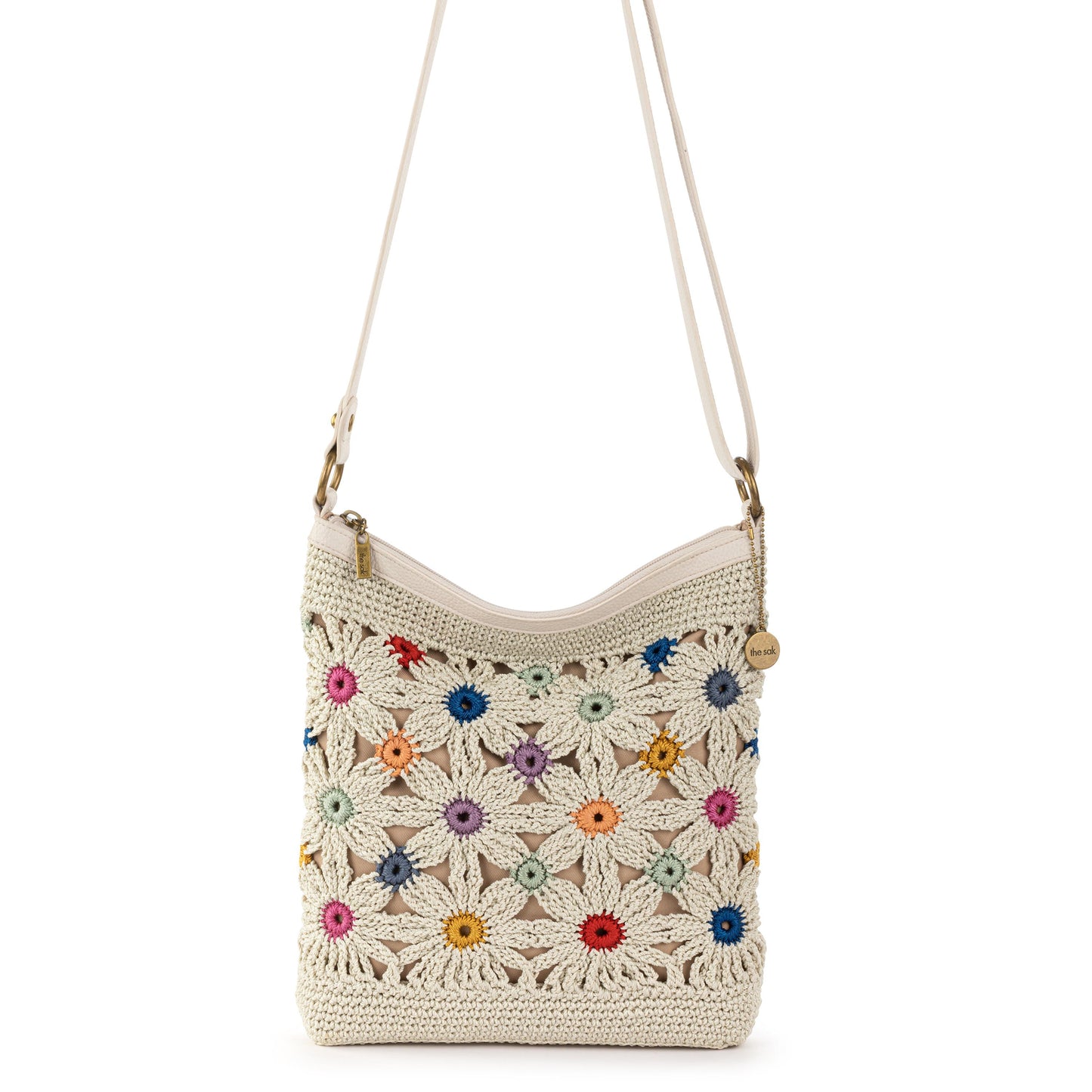 The Sak Lucia Crossbody Crochet - |Natural Multi Flowers|