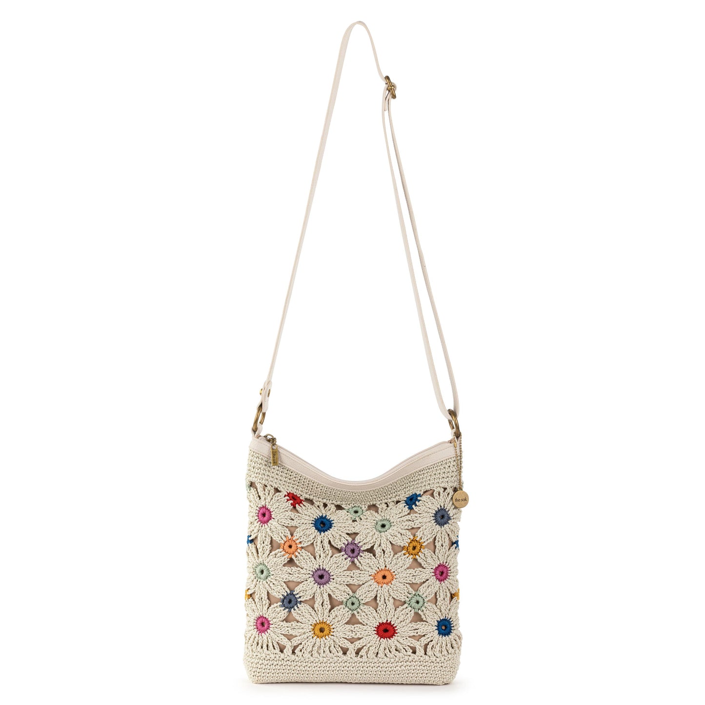 The Sak Lucia Crossbody Crochet - |Natural Multi Flowers|