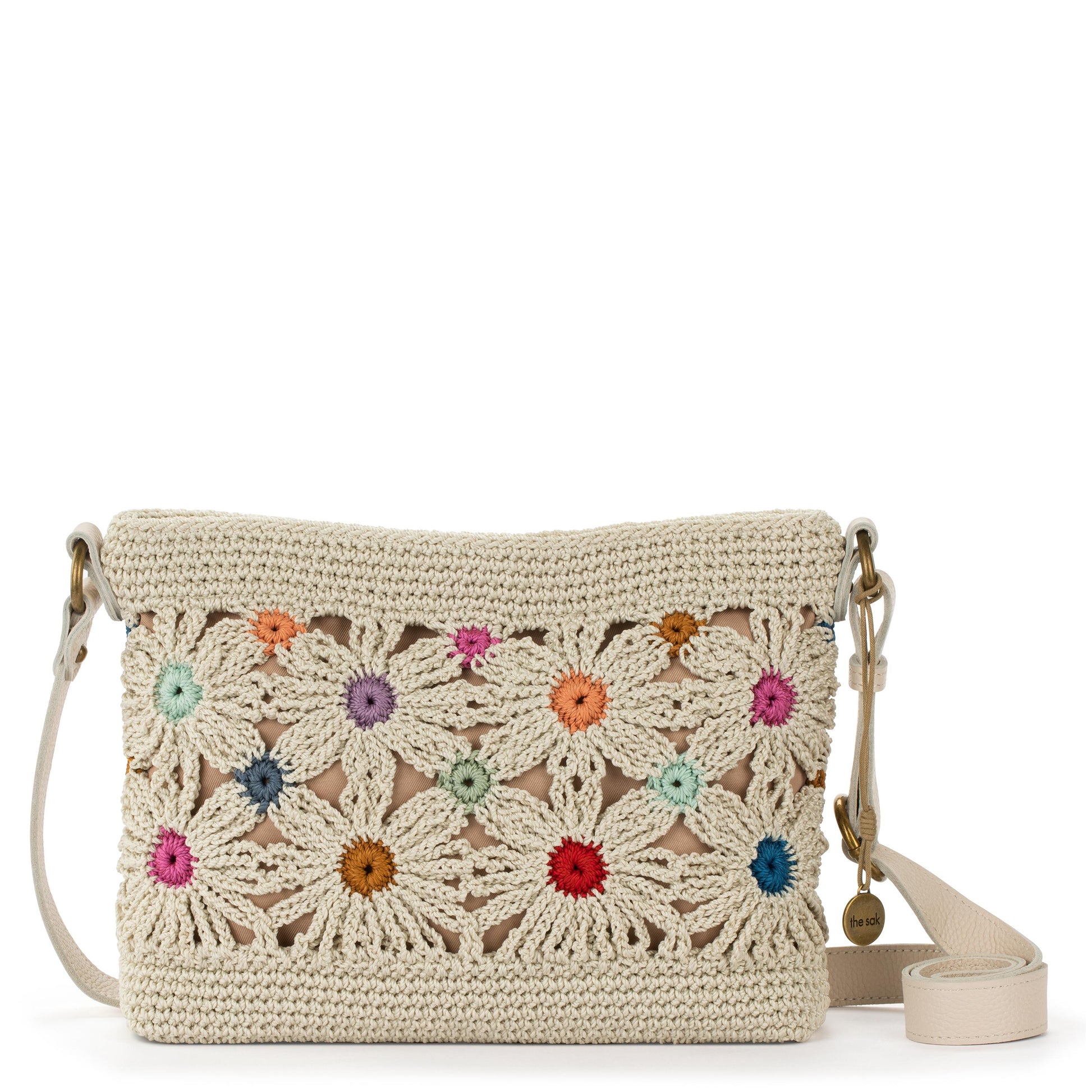 The Sak Melrose Crossbody Crochet - |Natural Multi Flower|