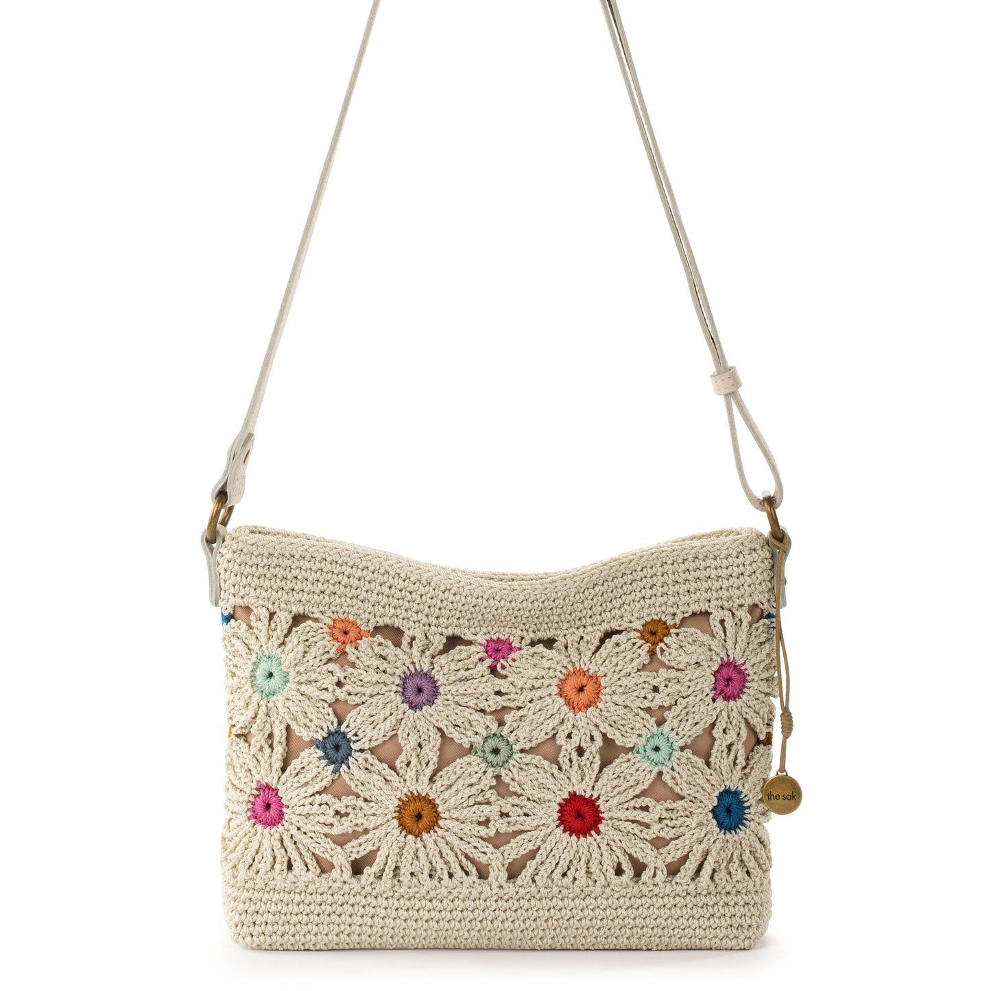 The Sak Melrose Crossbody Crochet - |Natural Multi Flower|
