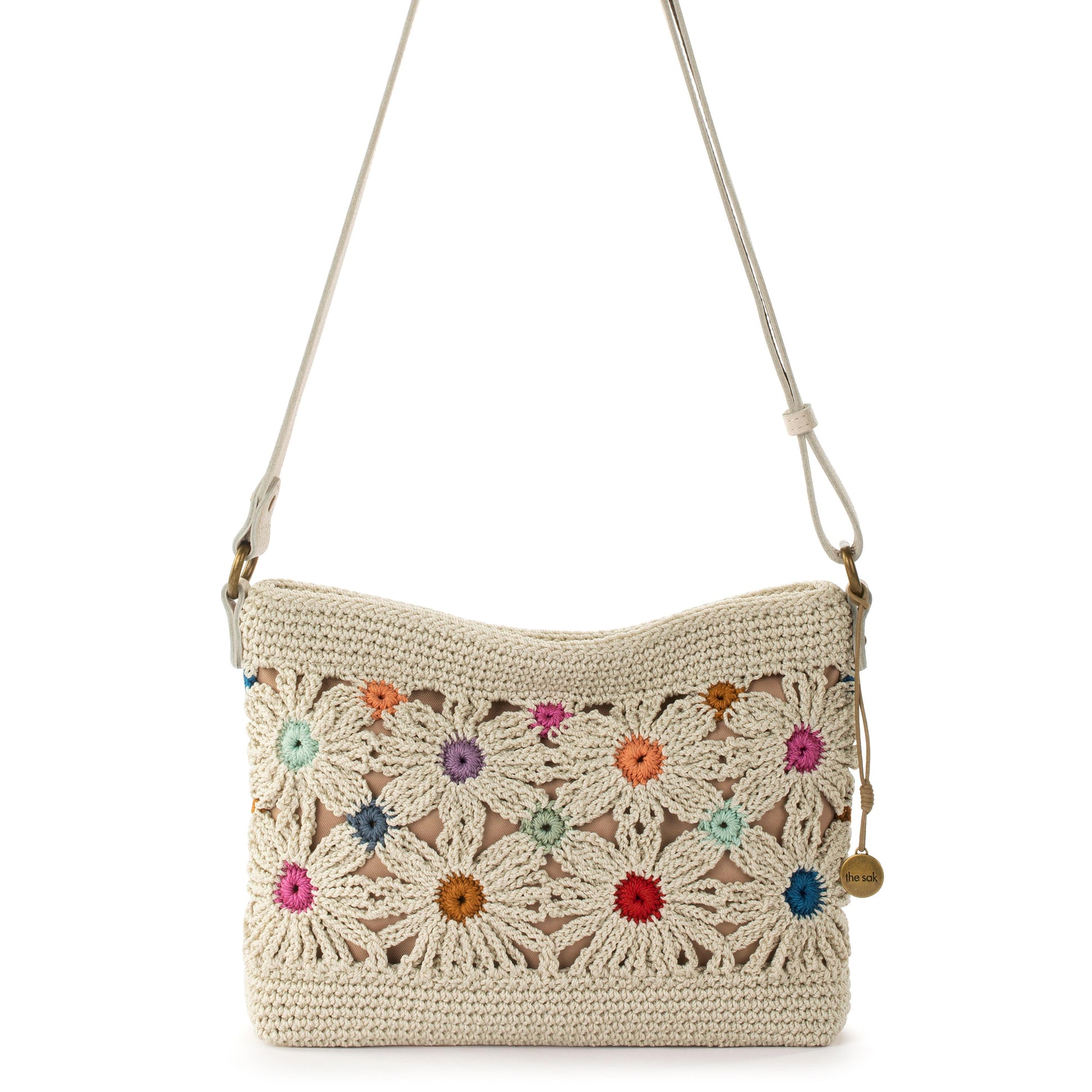 The Sak Melrose Crossbody Crochet - |Natural Multi Flower|