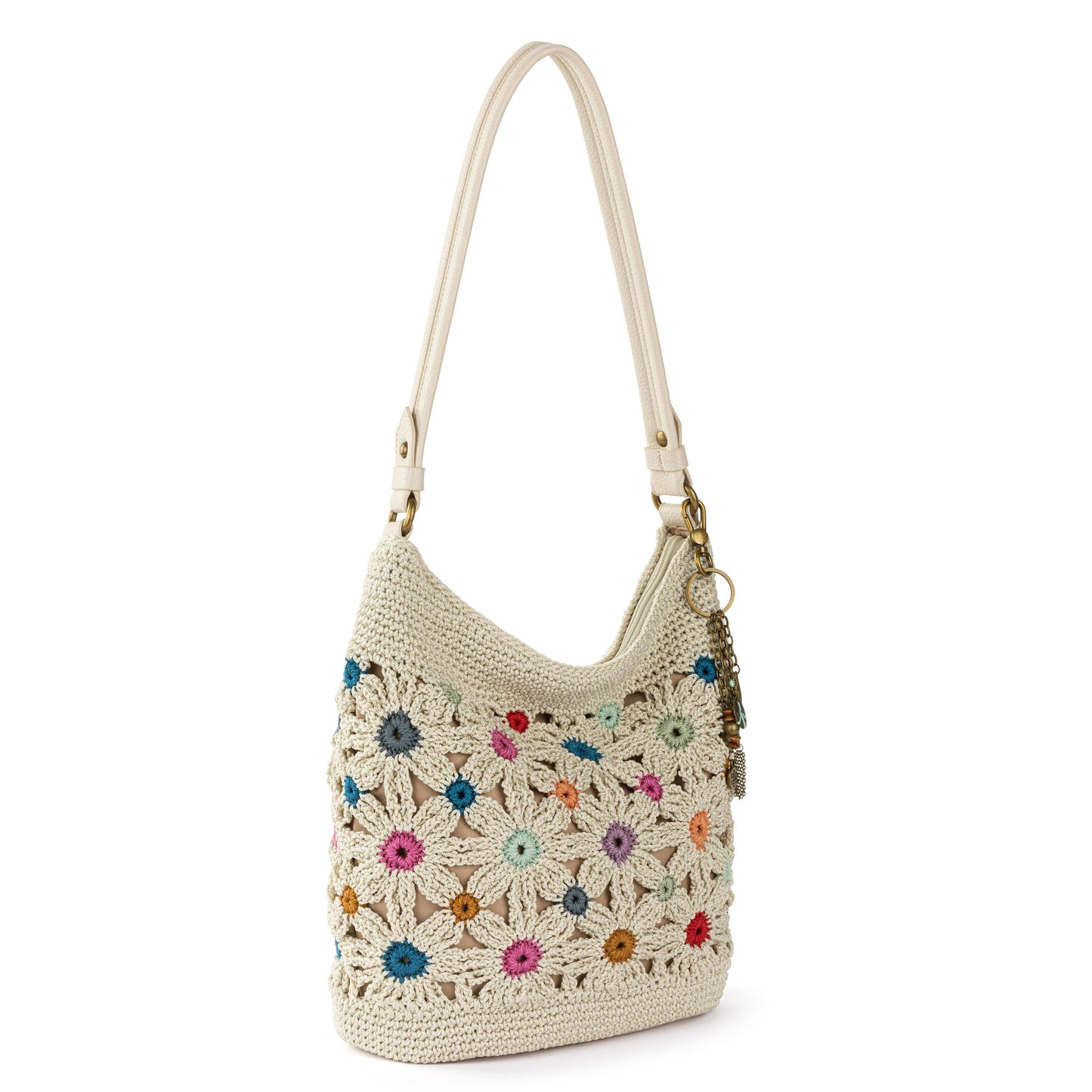 The Sak Sequoia Hobo Crochet - |Natural Multi Flower|