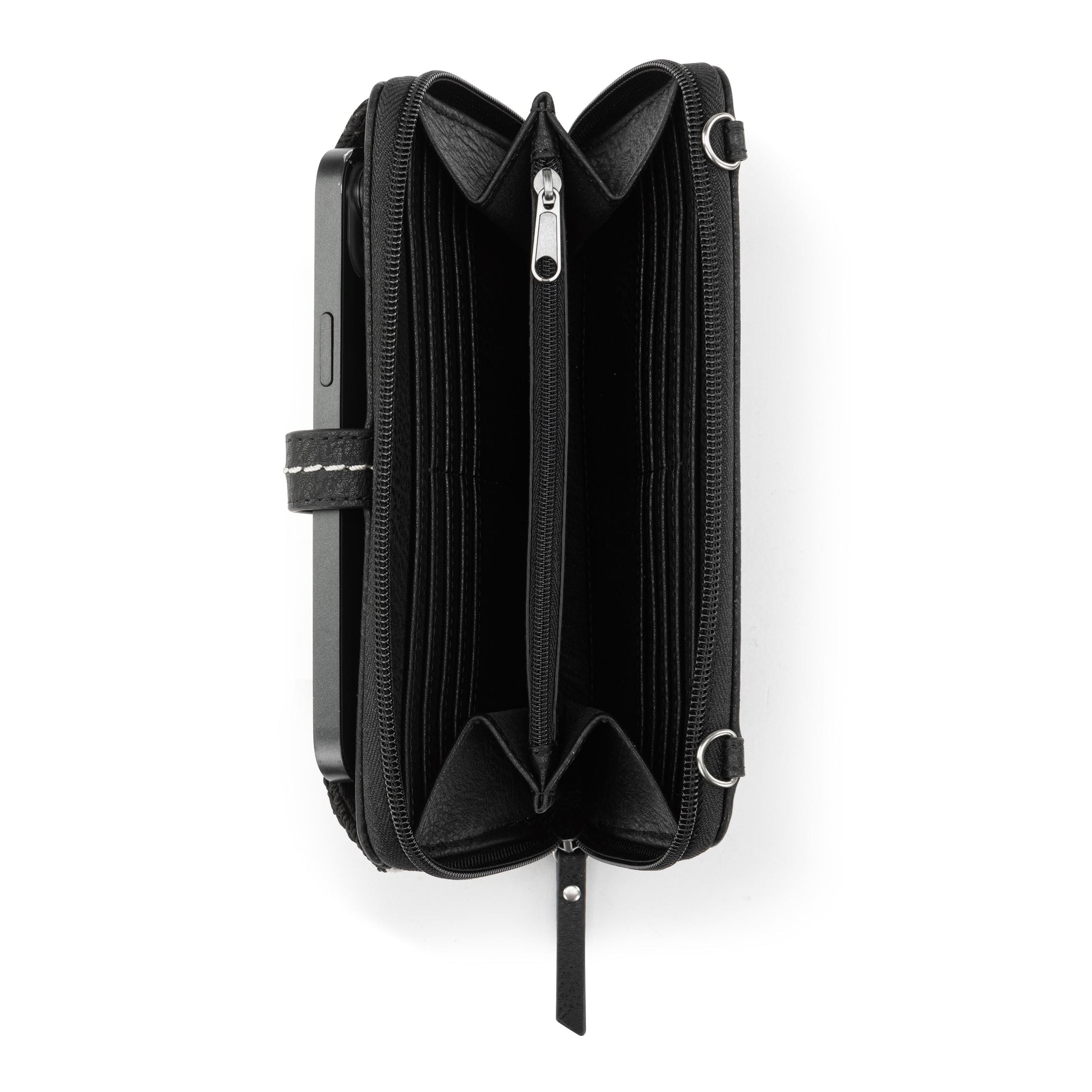 The Sak Iris Large Smartphone Crossbody Crochet - |Black Stripe|