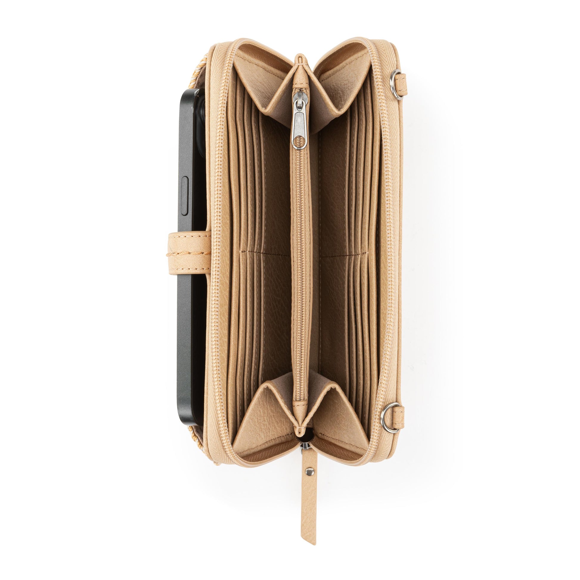 The Sak Iris Large Smartphone Crossbody Crochet - |Sand Stripe|