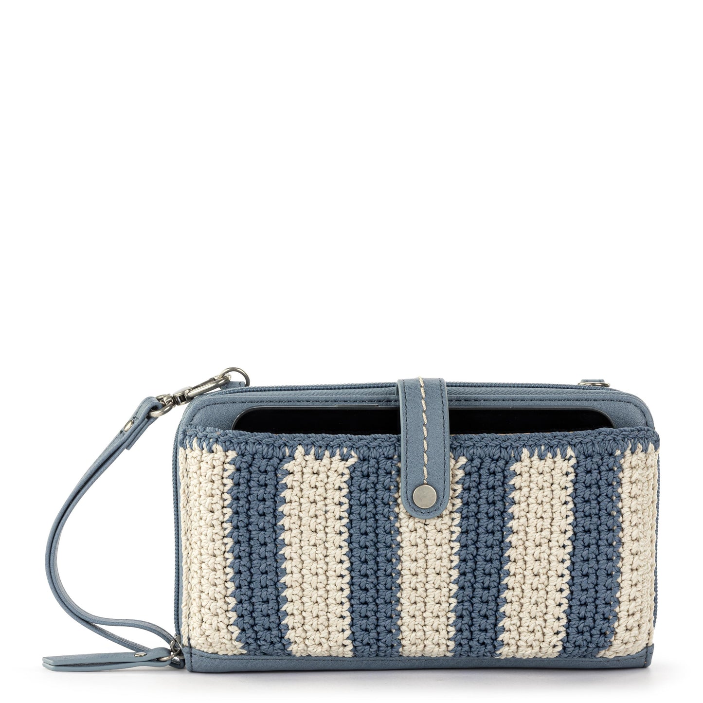 The Sak Iris Large Smartphone Crossbody Crochet - |Maritime Stripe|