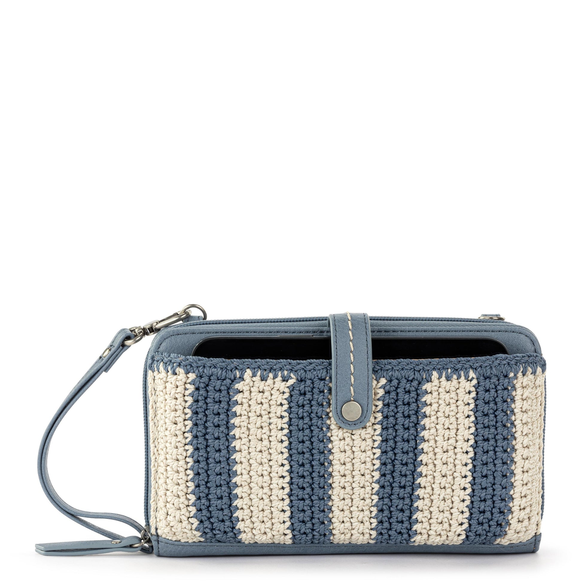 The Sak Iris Large Smartphone Crossbody Crochet - |Maritime Stripe|