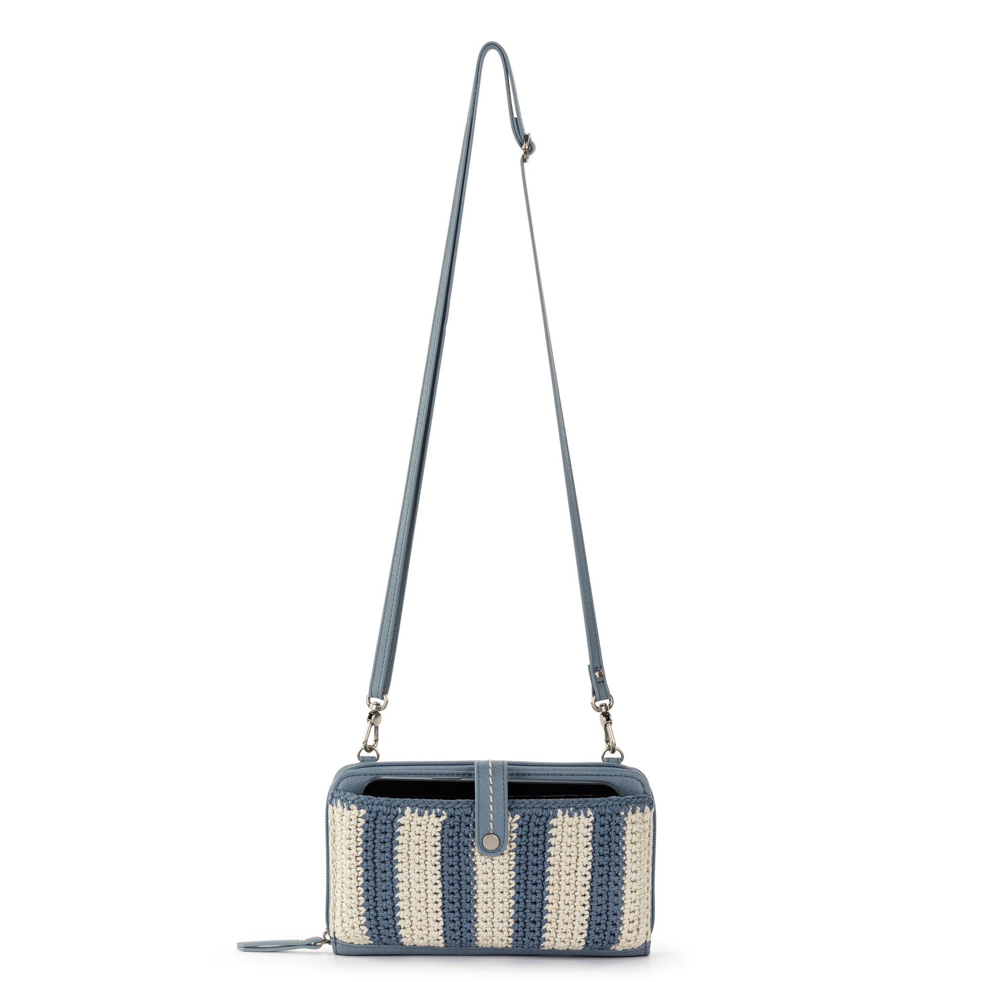 The Sak Iris Large Smartphone Crossbody Crochet - |Maritime Stripe|